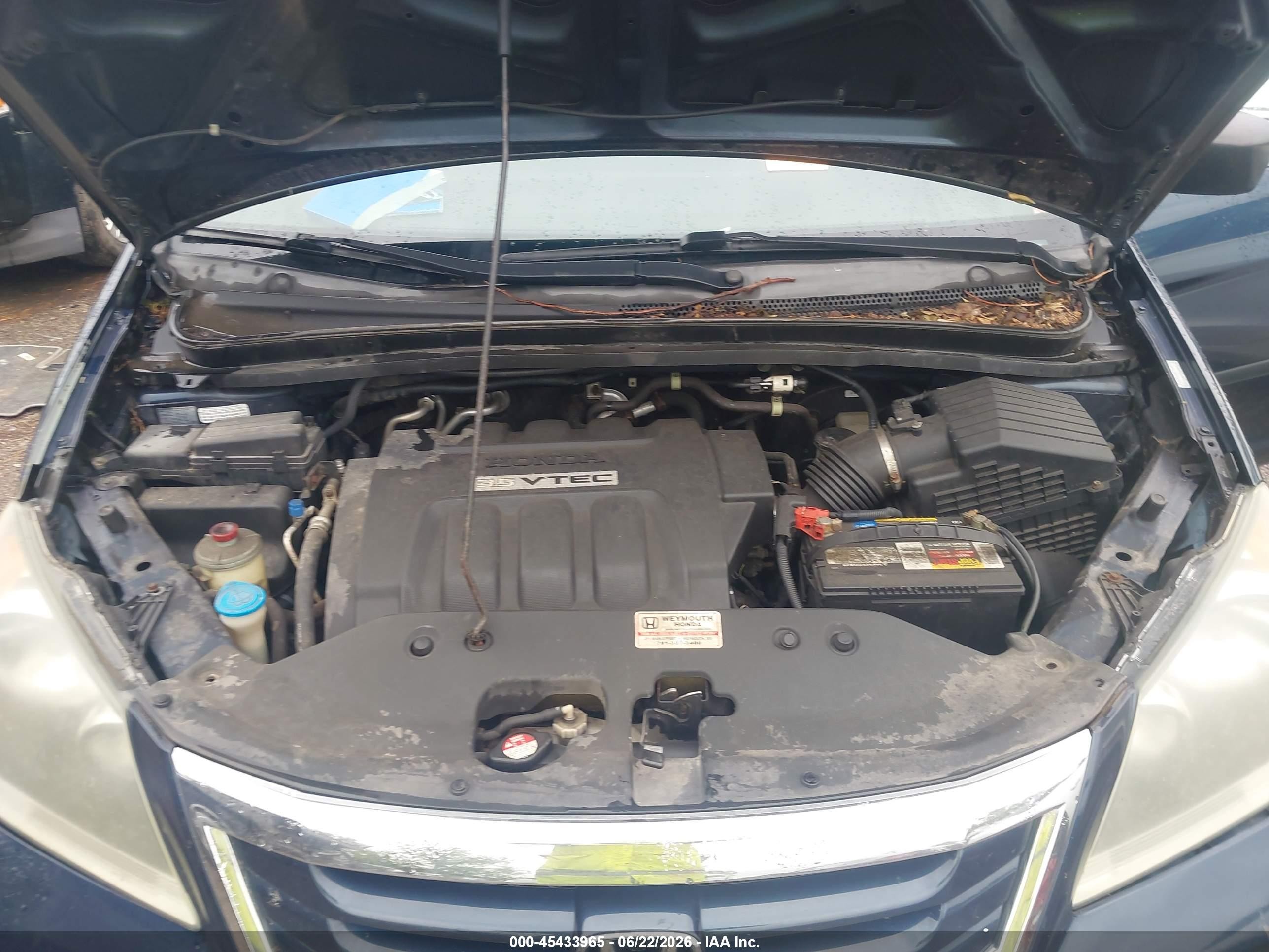 2009 Honda Odyssey Lx Black vin: 5FNRL382X9B023127