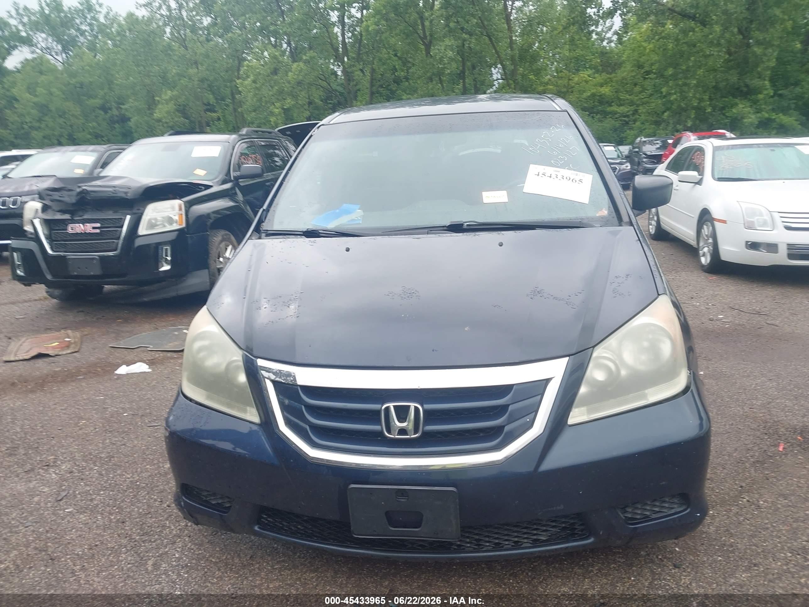 2009 Honda Odyssey Lx Black vin: 5FNRL382X9B023127