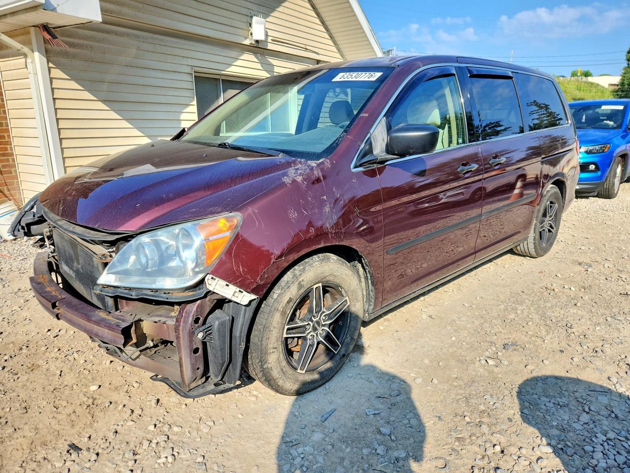 2009 Honda Odyssey Lx Burgundy vin: 5FNRL382X9B044995