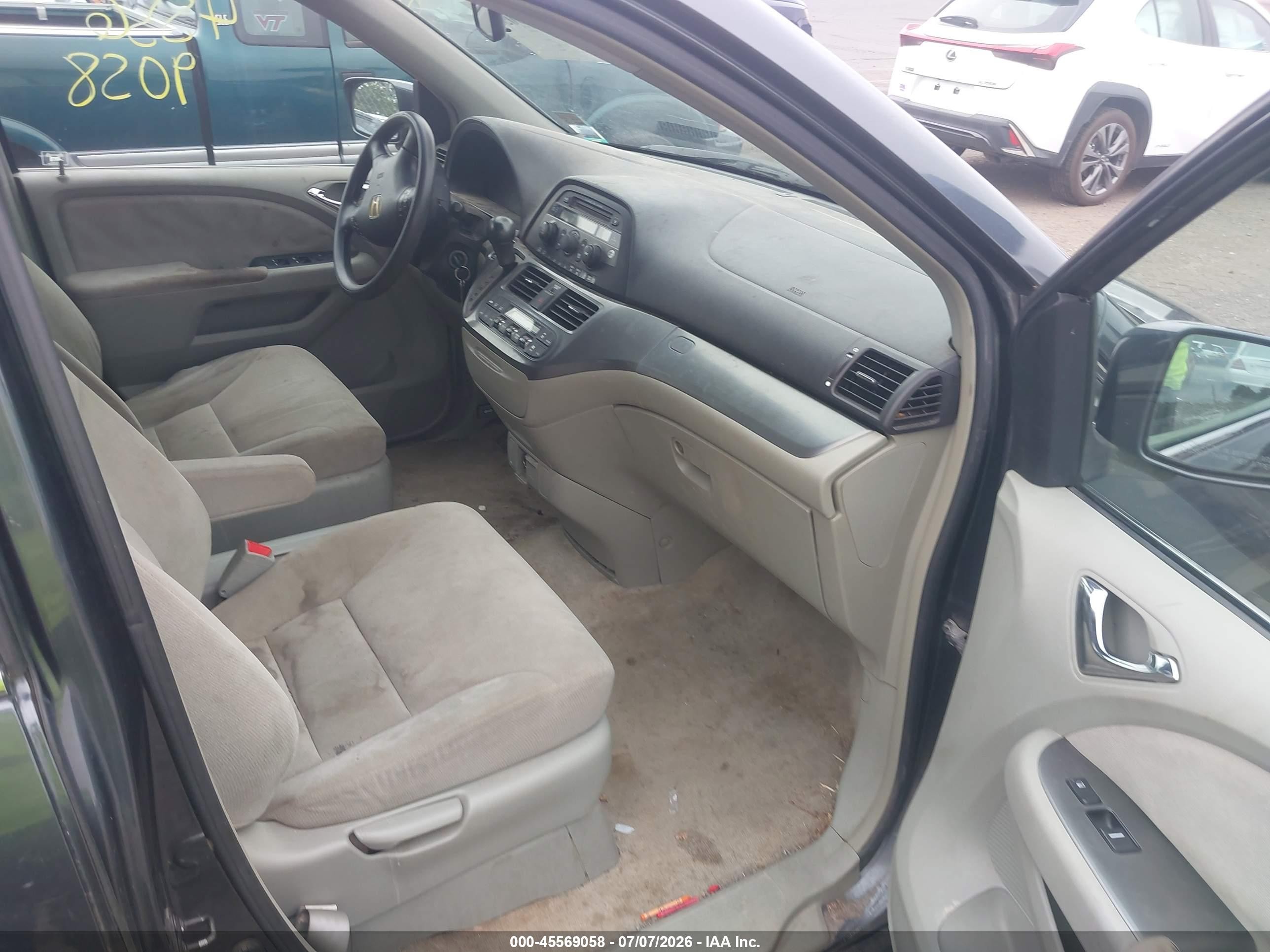 2005 Honda Odyssey Ex Gray vin: 5FNRL38405B032074