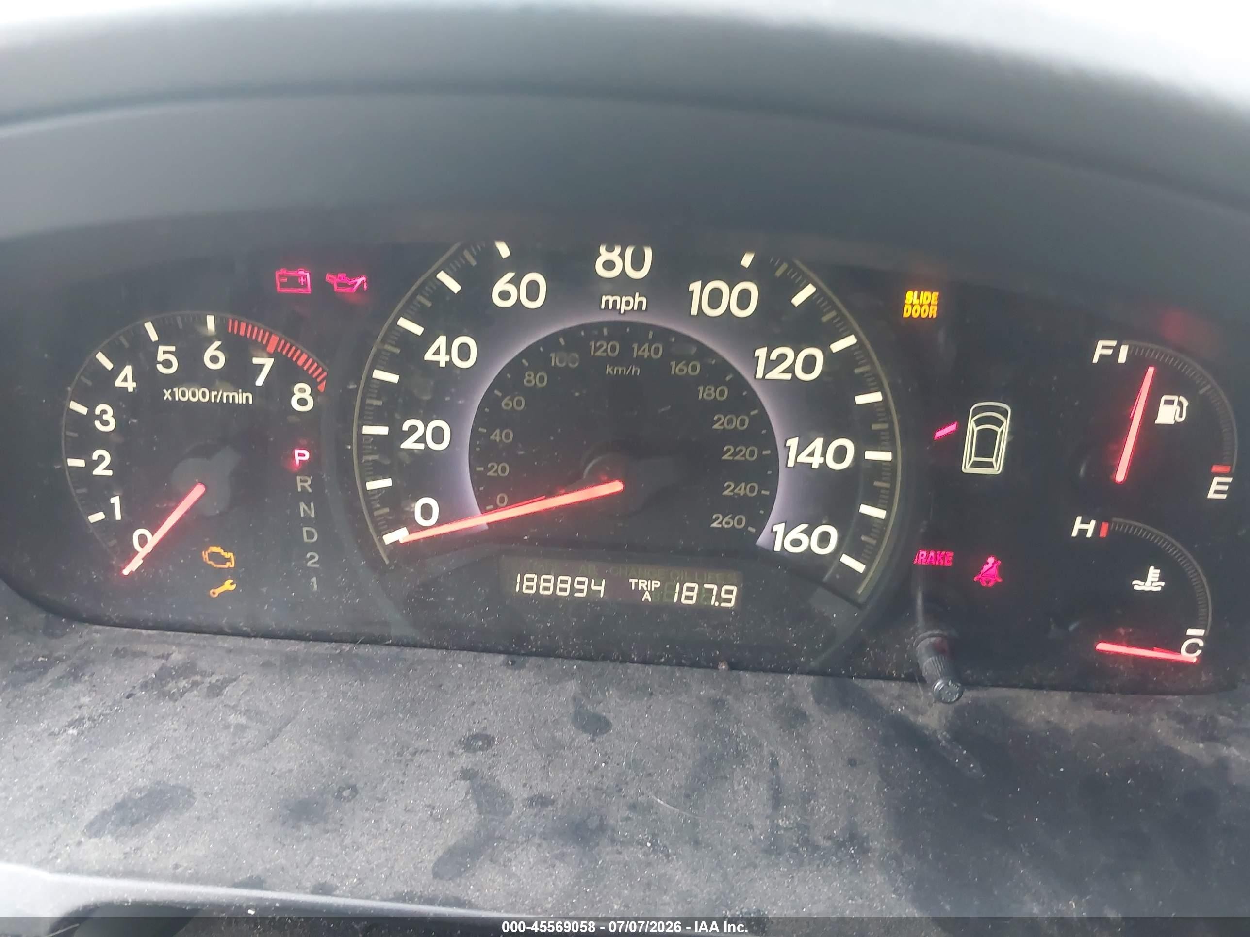 2005 Honda Odyssey Ex Gray vin: 5FNRL38405B032074
