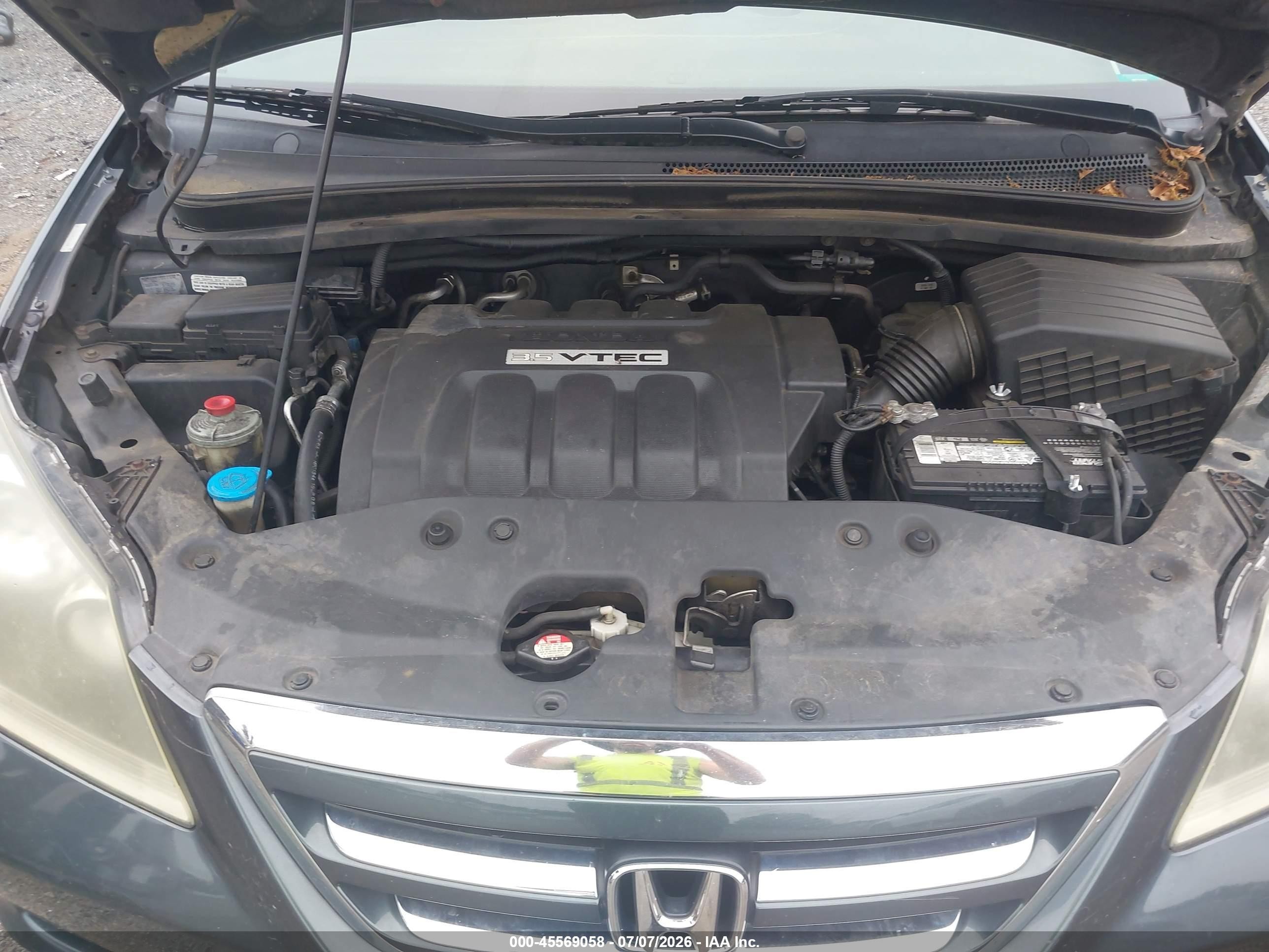 2005 Honda Odyssey Ex Gray vin: 5FNRL38405B032074