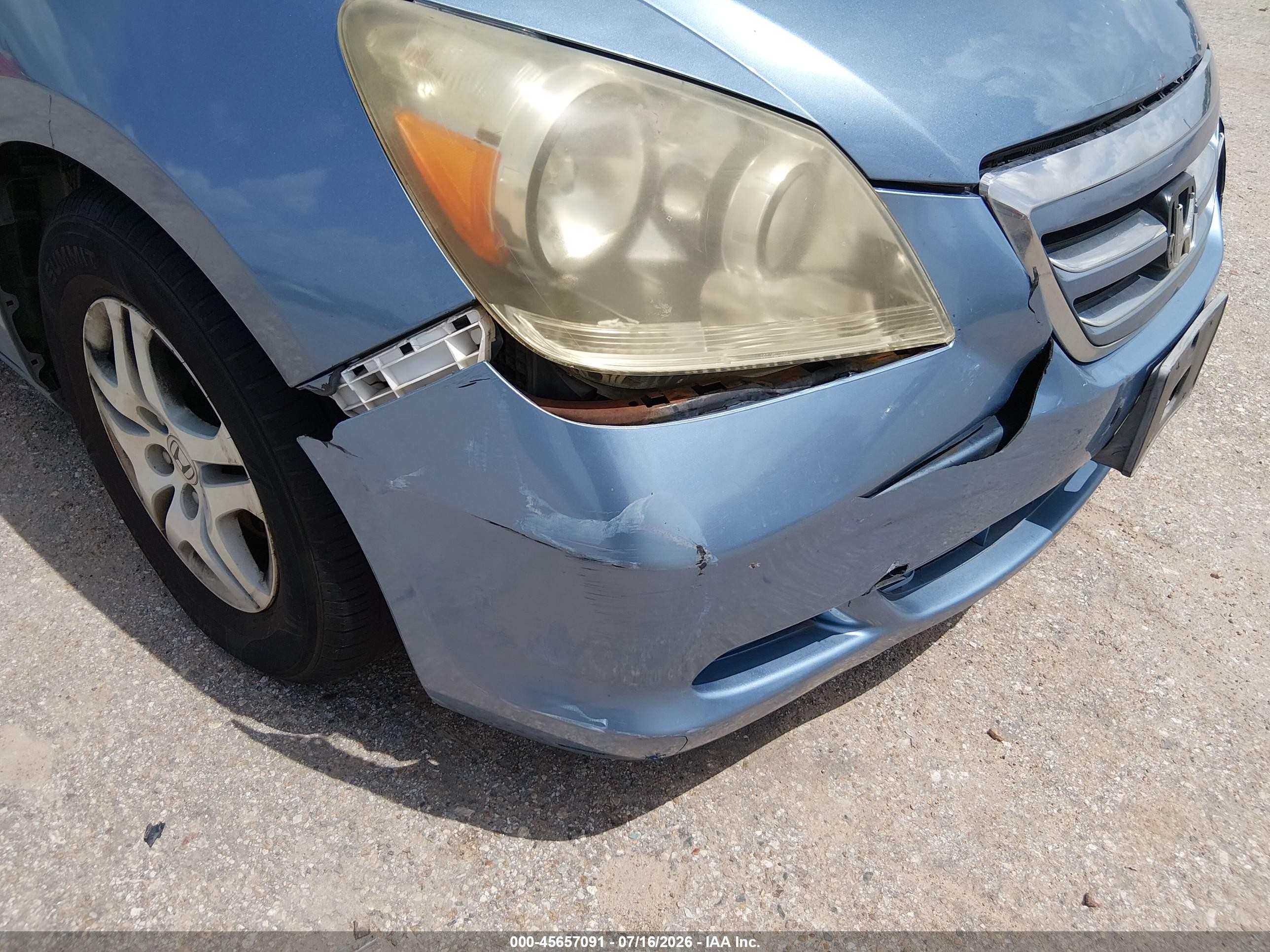 2005 Honda Odyssey Ex Light Blue vin: 5FNRL38405B033287