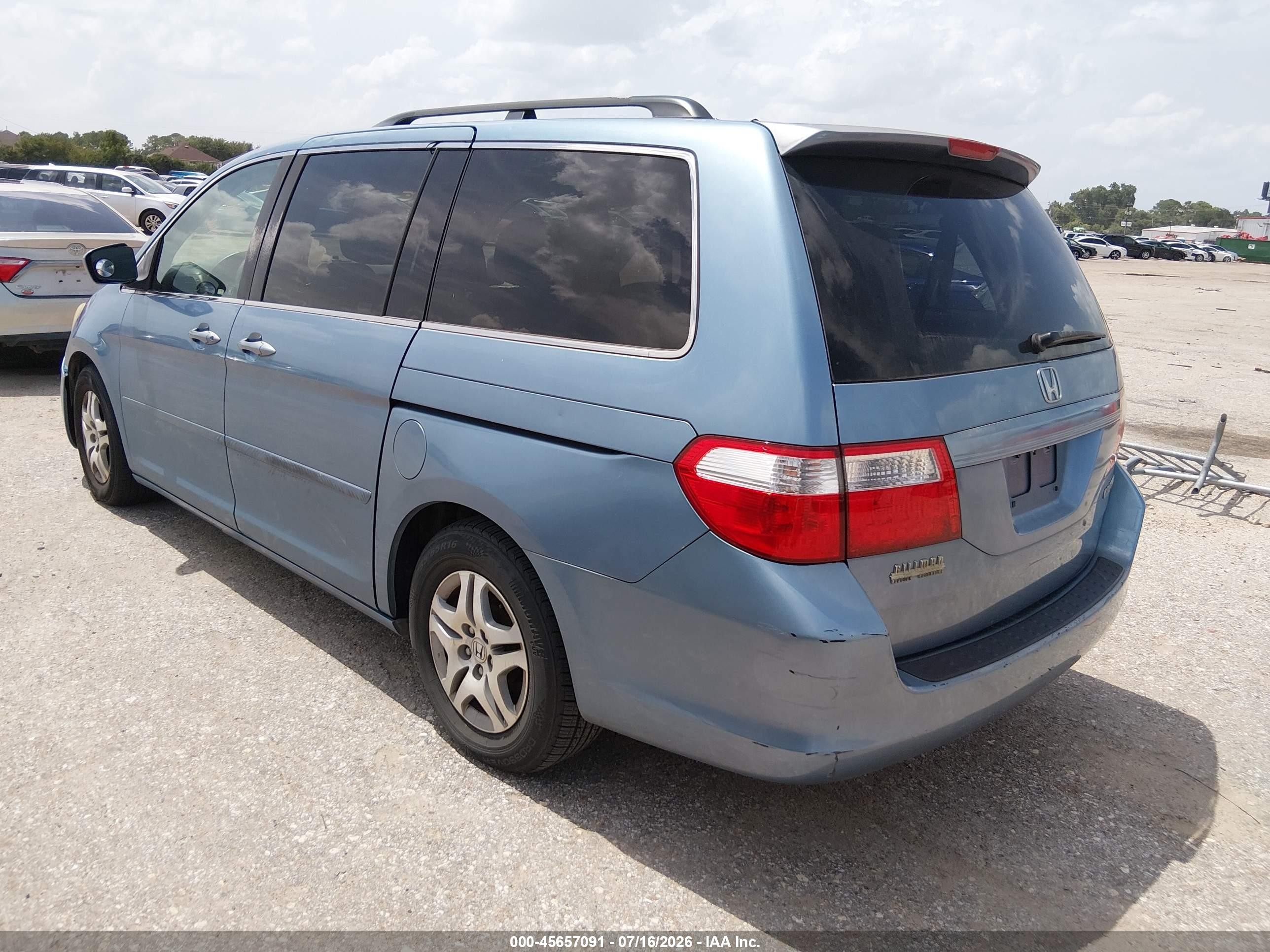 2005 Honda Odyssey Ex Light Blue vin: 5FNRL38405B033287