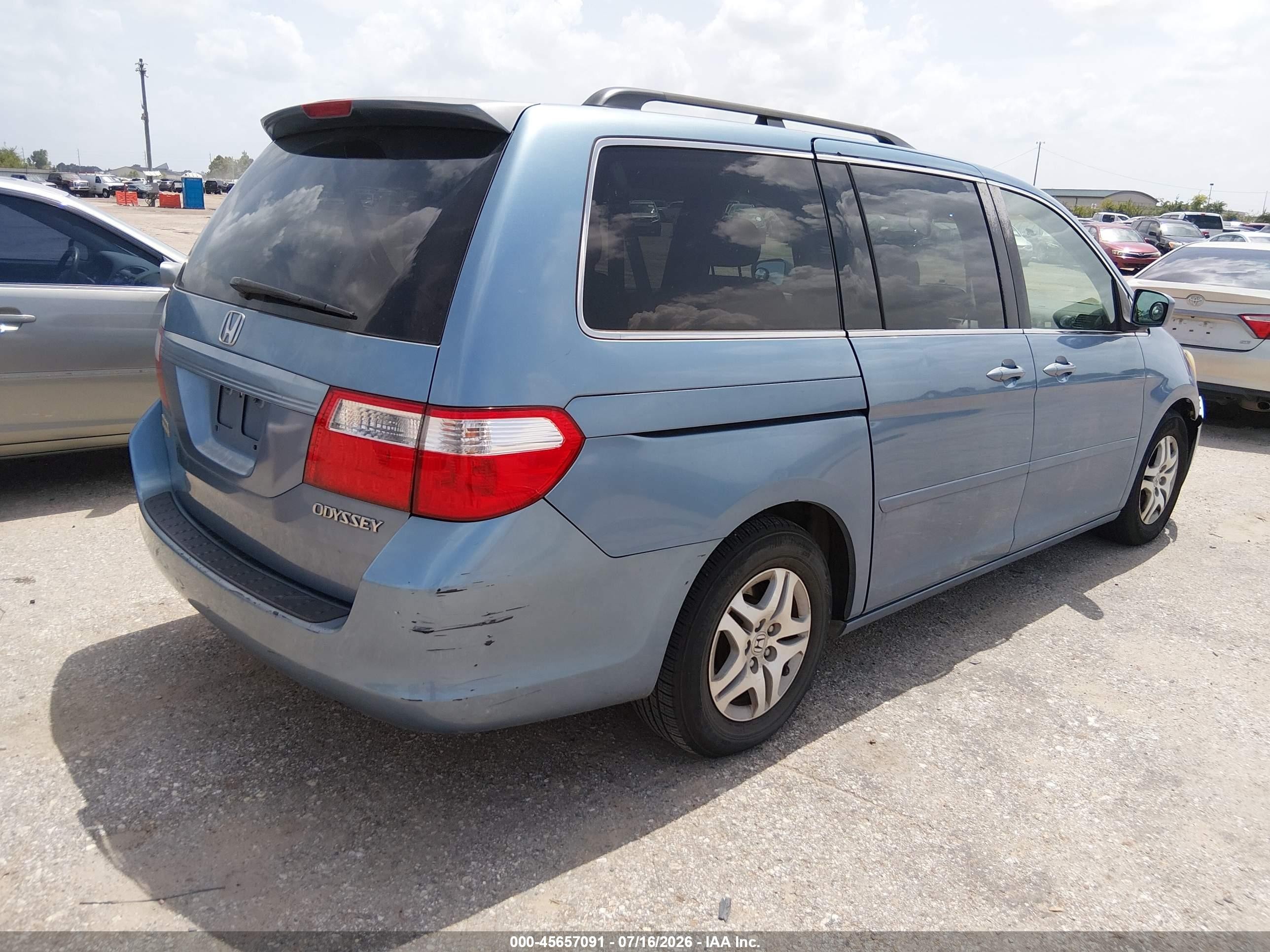 2005 Honda Odyssey Ex Light Blue vin: 5FNRL38405B033287