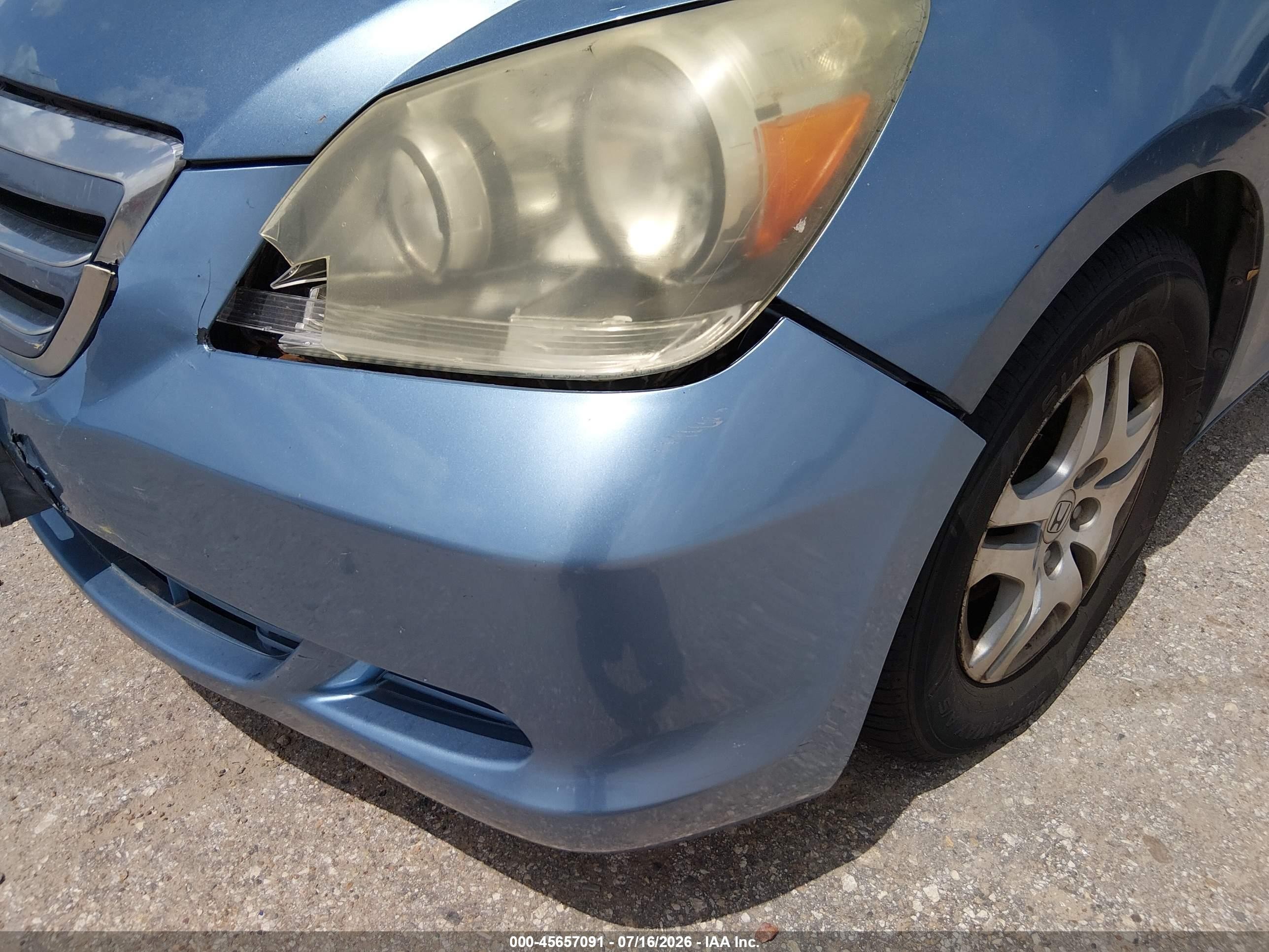 2005 Honda Odyssey Ex Light Blue vin: 5FNRL38405B033287