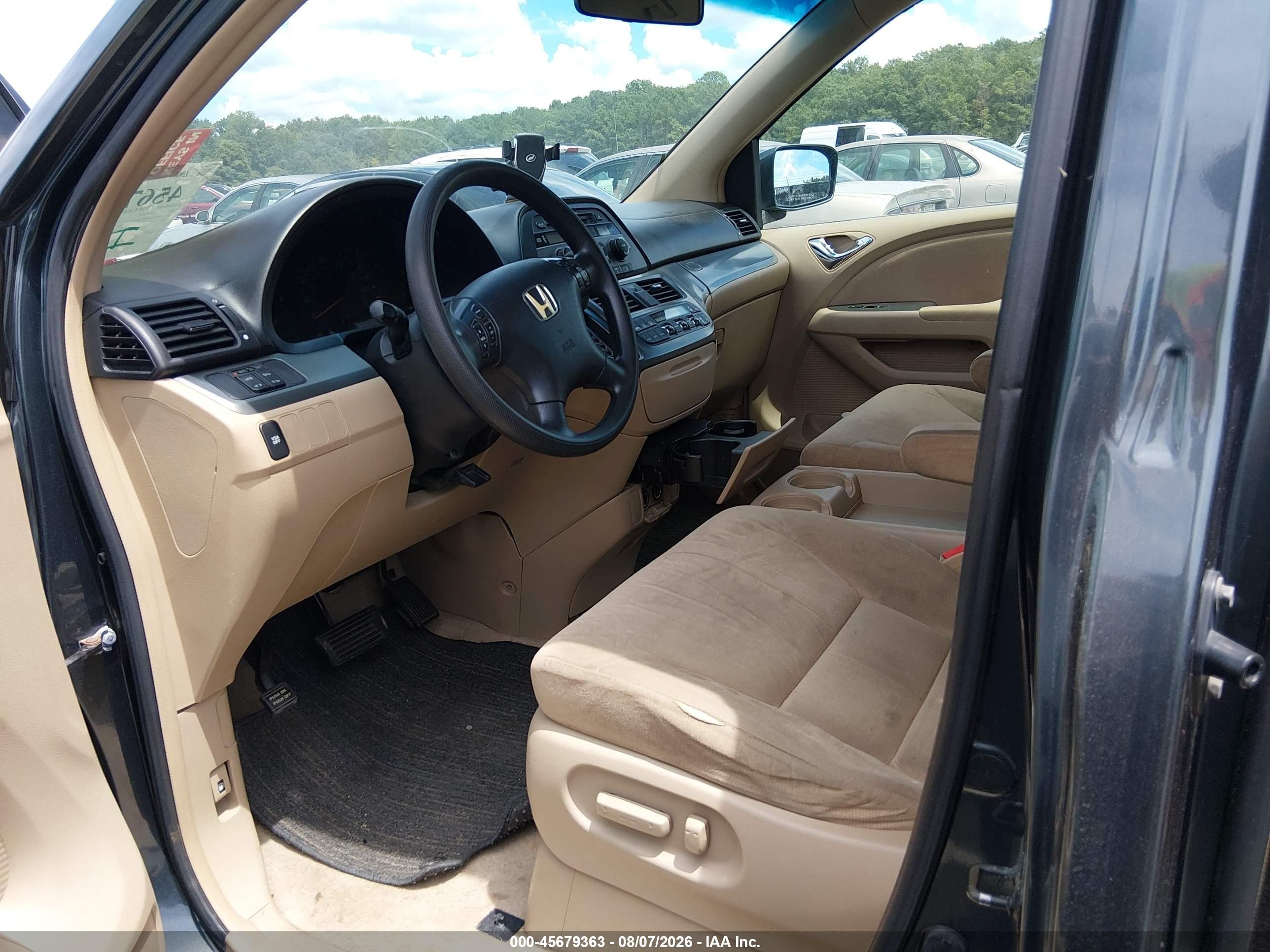 2005 Honda Odyssey Ex Gray vin: 5FNRL38405B116444