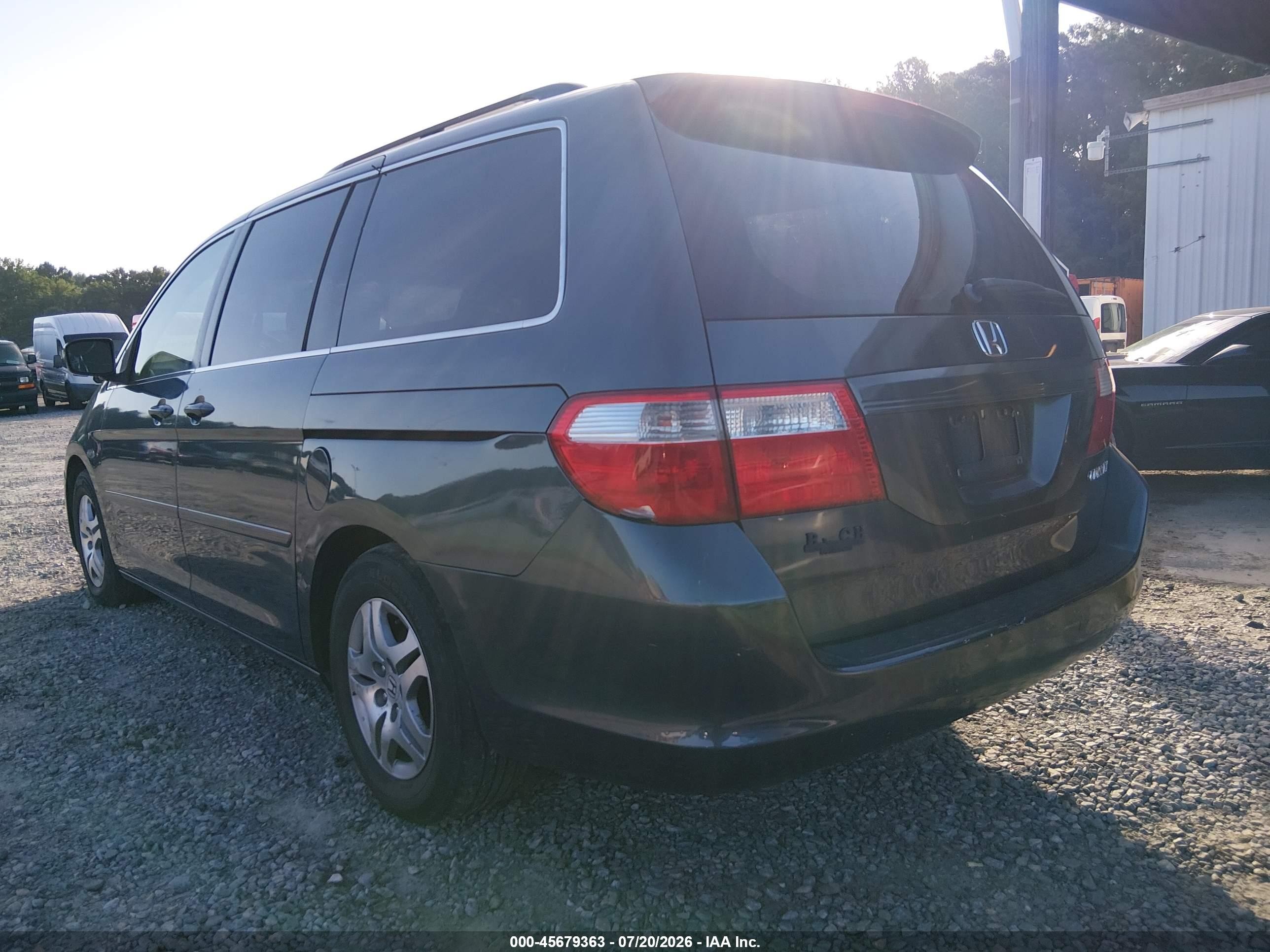 2005 Honda Odyssey Ex Gray vin: 5FNRL38405B116444