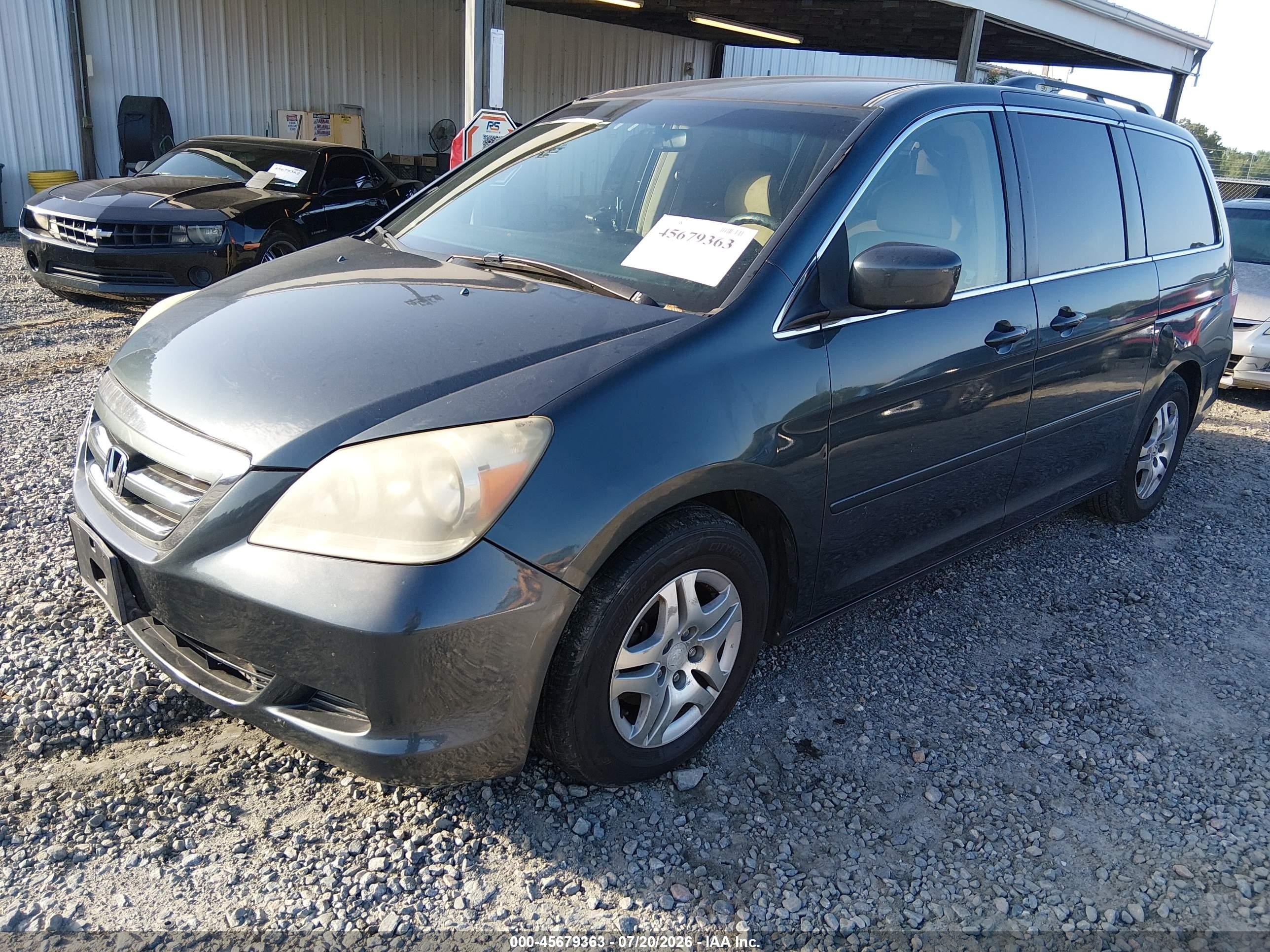 2005 Honda Odyssey Ex Gray vin: 5FNRL38405B116444