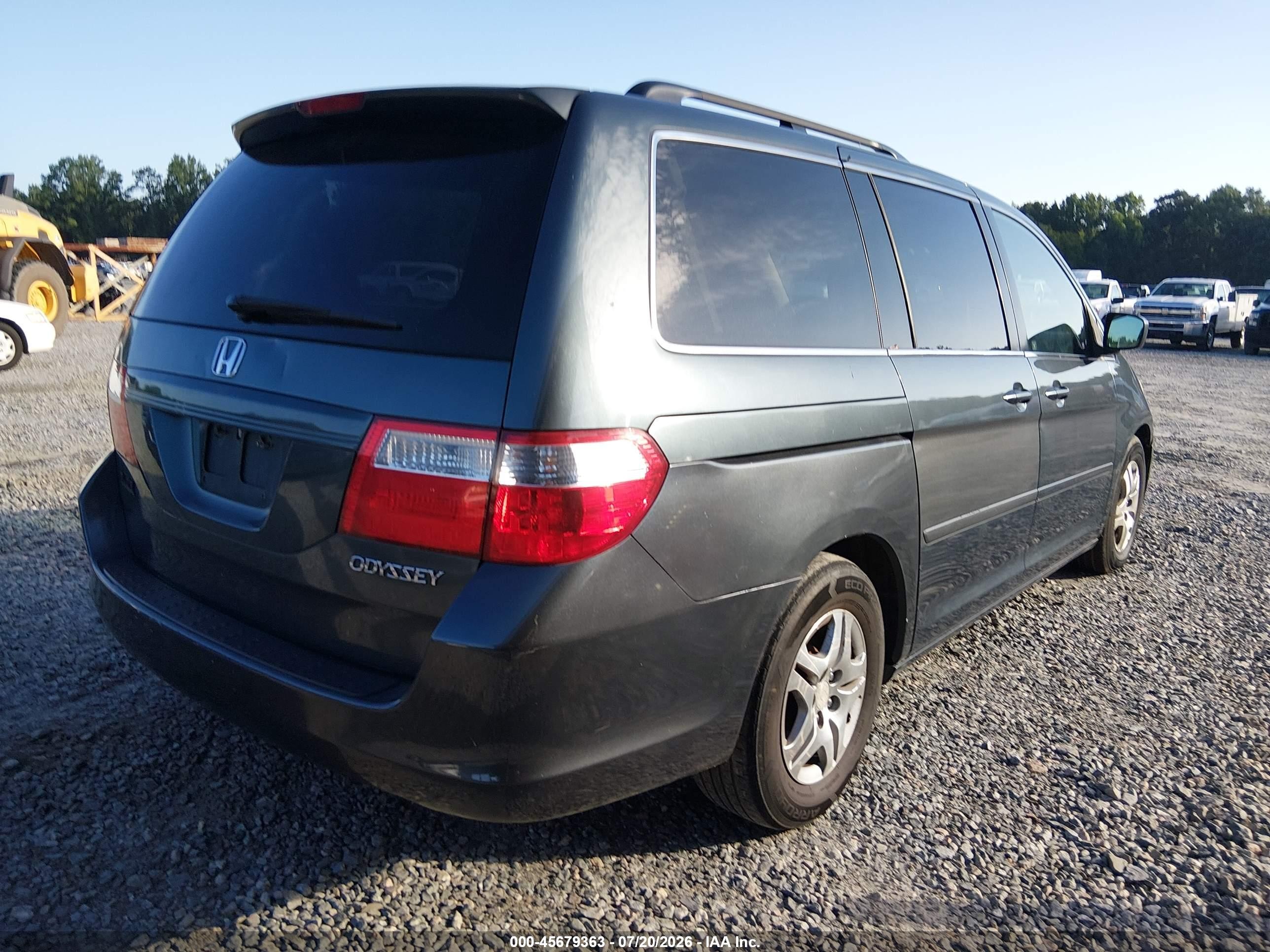 2005 Honda Odyssey Ex Gray vin: 5FNRL38405B116444