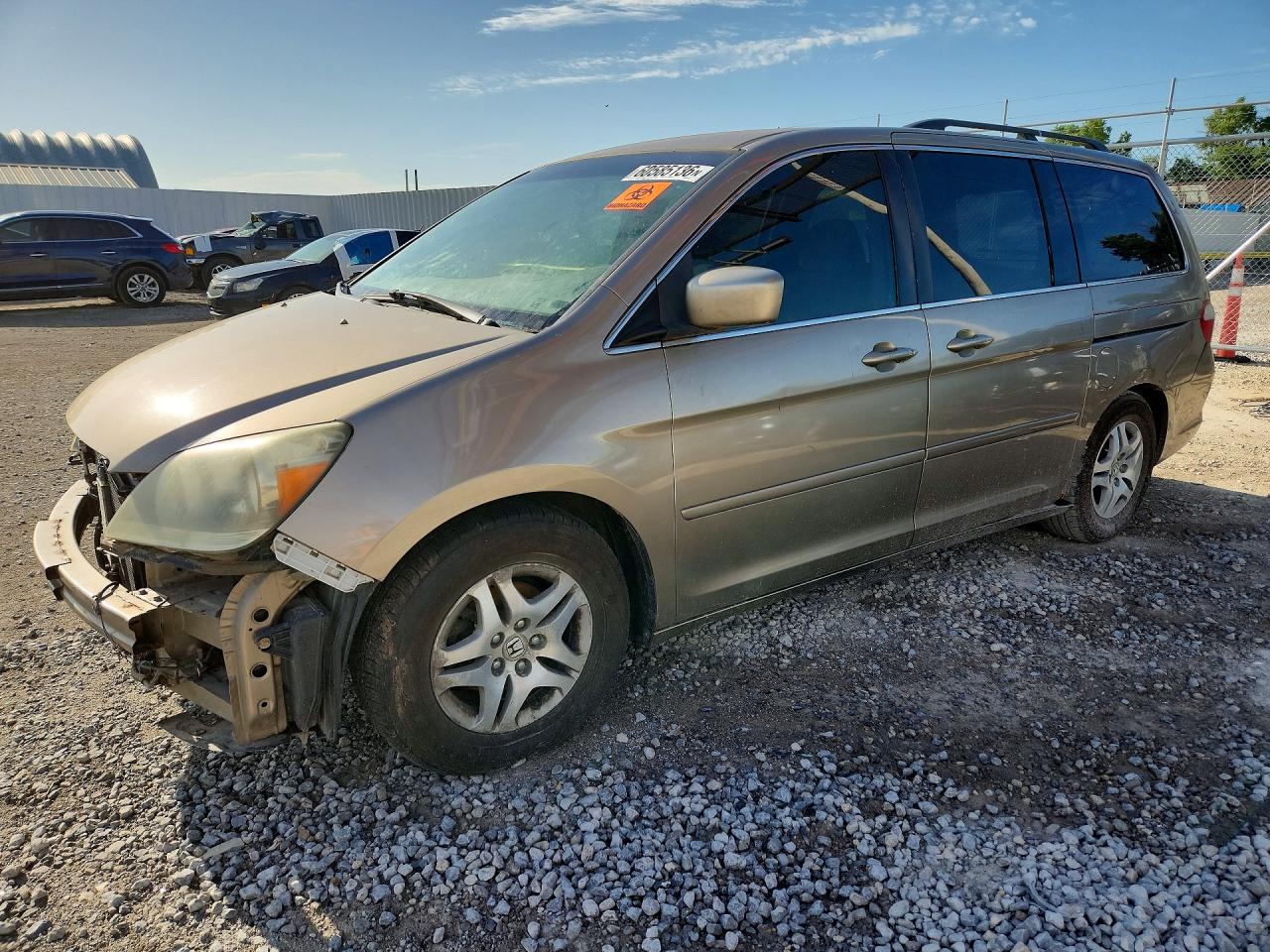 2006 Honda Odyssey Ex Желто-коричневый vin: 5FNRL38406B067120