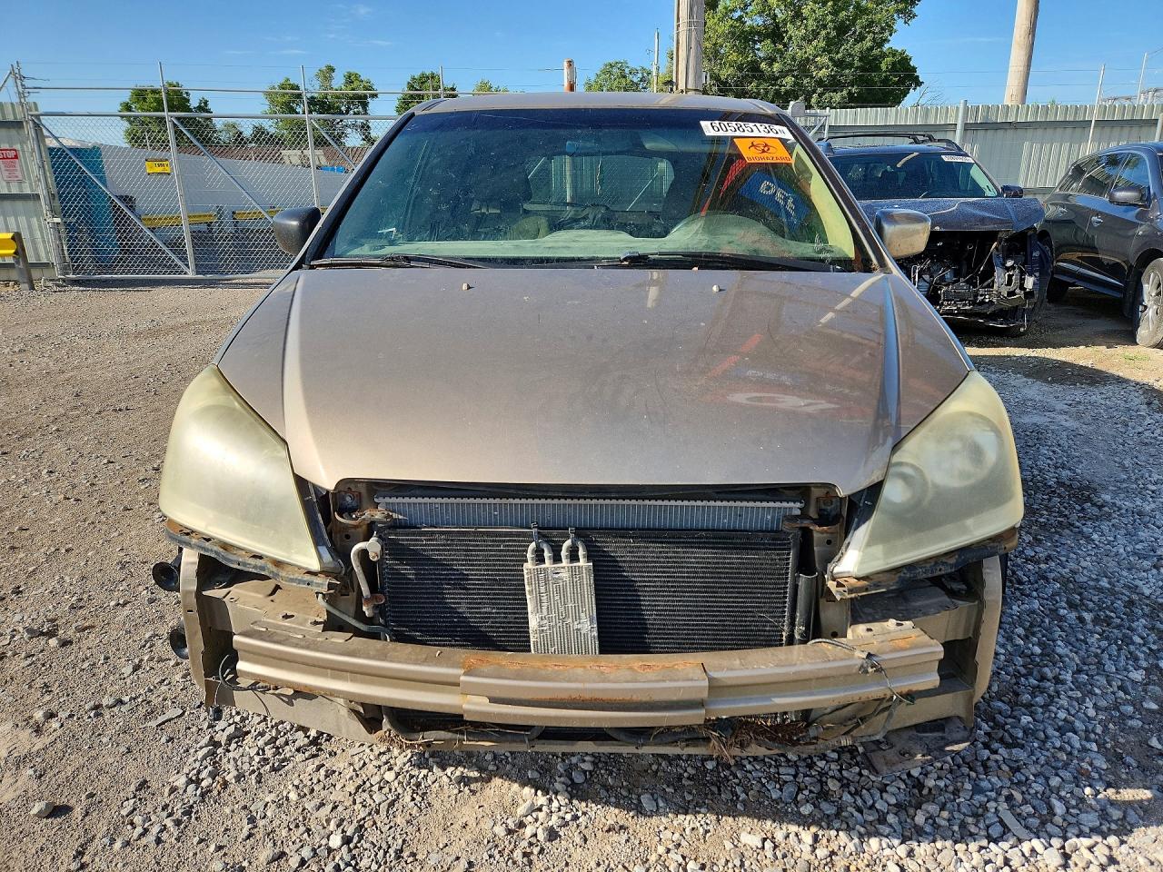 2006 Honda Odyssey Ex Желто-коричневый vin: 5FNRL38406B067120