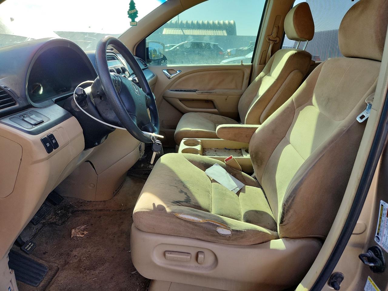 2006 Honda Odyssey Ex Желто-коричневый vin: 5FNRL38406B067120