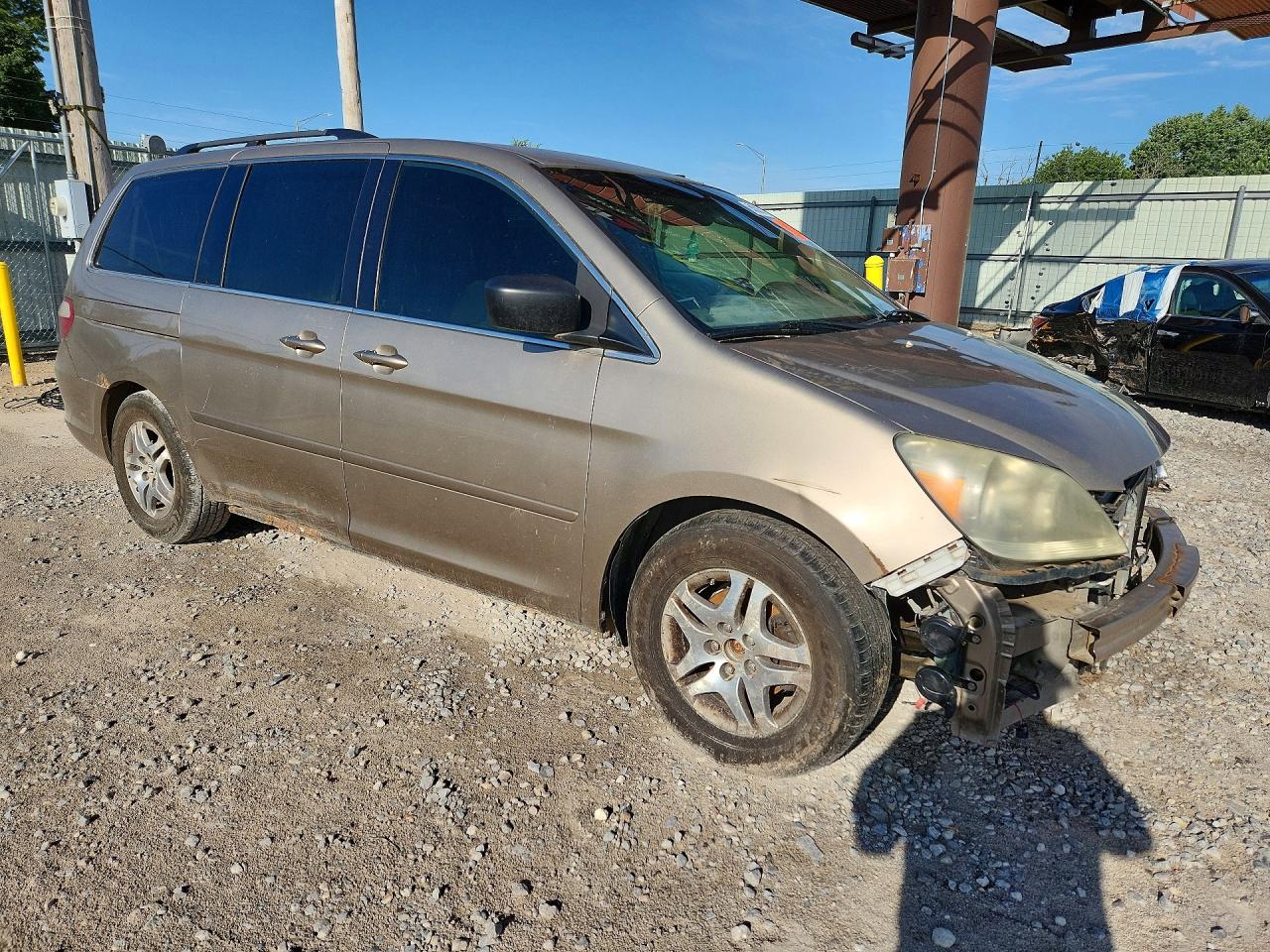2006 Honda Odyssey Ex Желто-коричневый vin: 5FNRL38406B067120