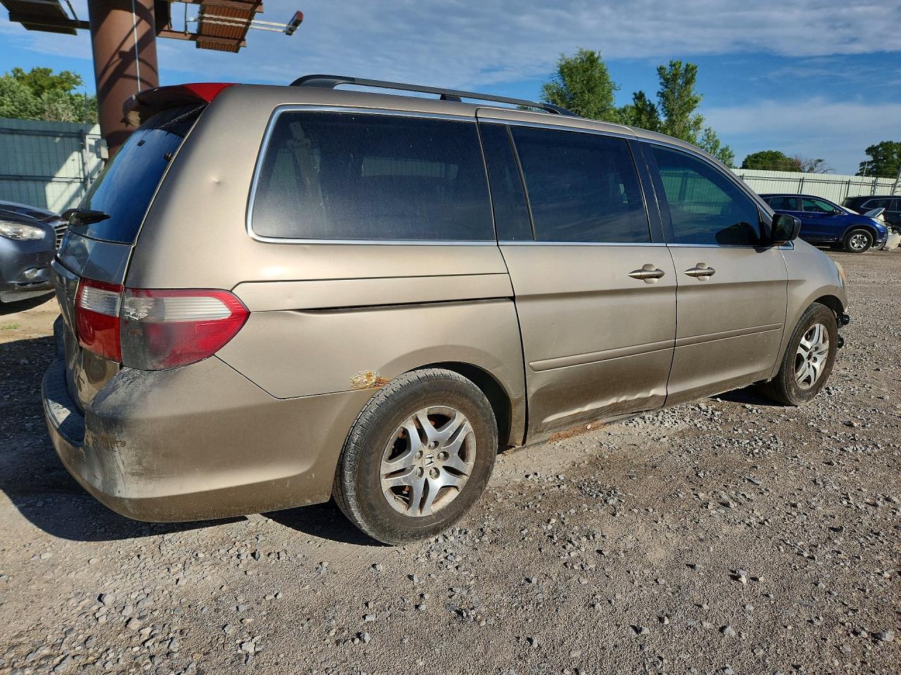 2006 Honda Odyssey Ex Желто-коричневый vin: 5FNRL38406B067120