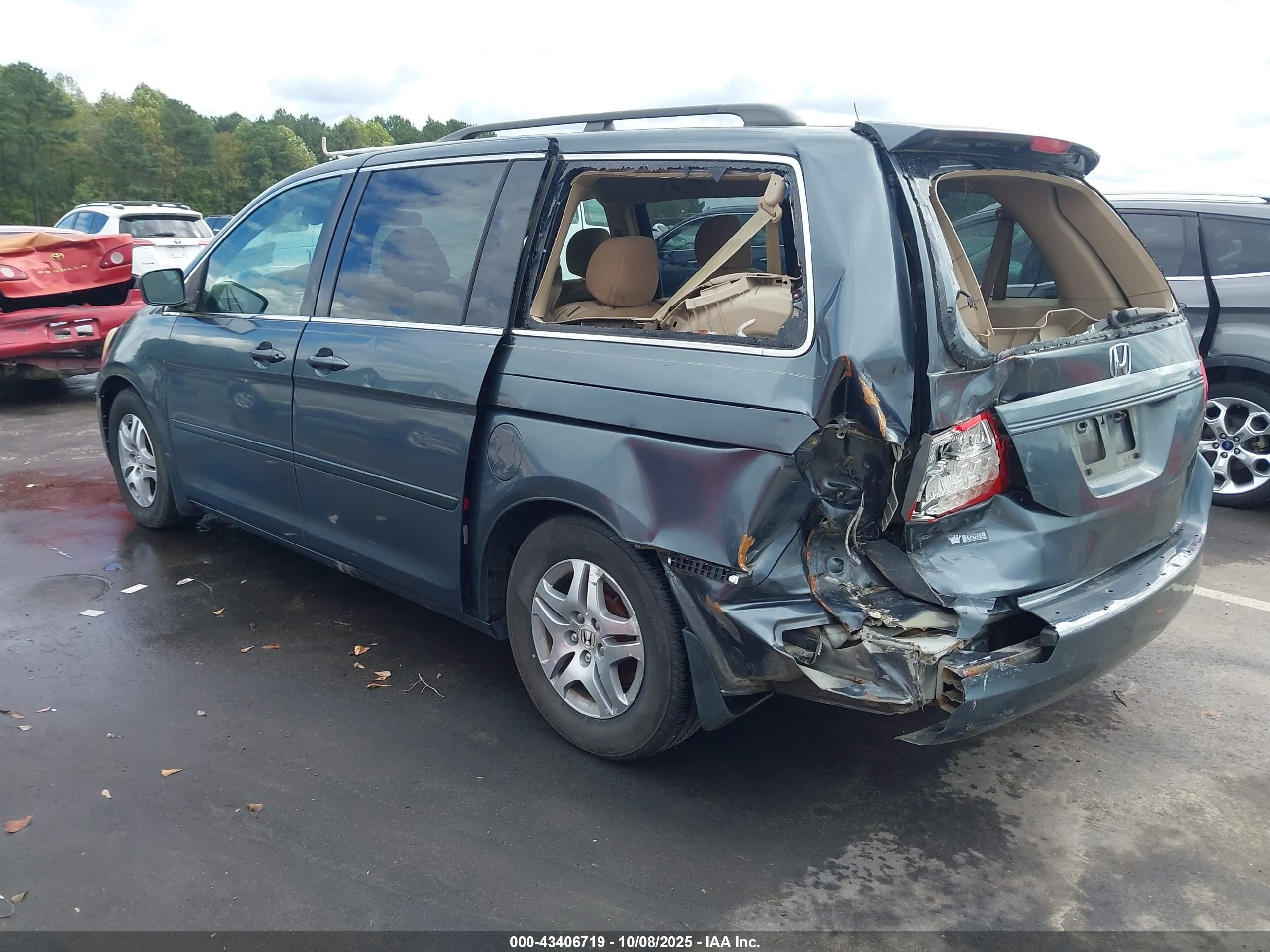 2006 Honda Odyssey Ex Gray vin: 5FNRL38406B402988