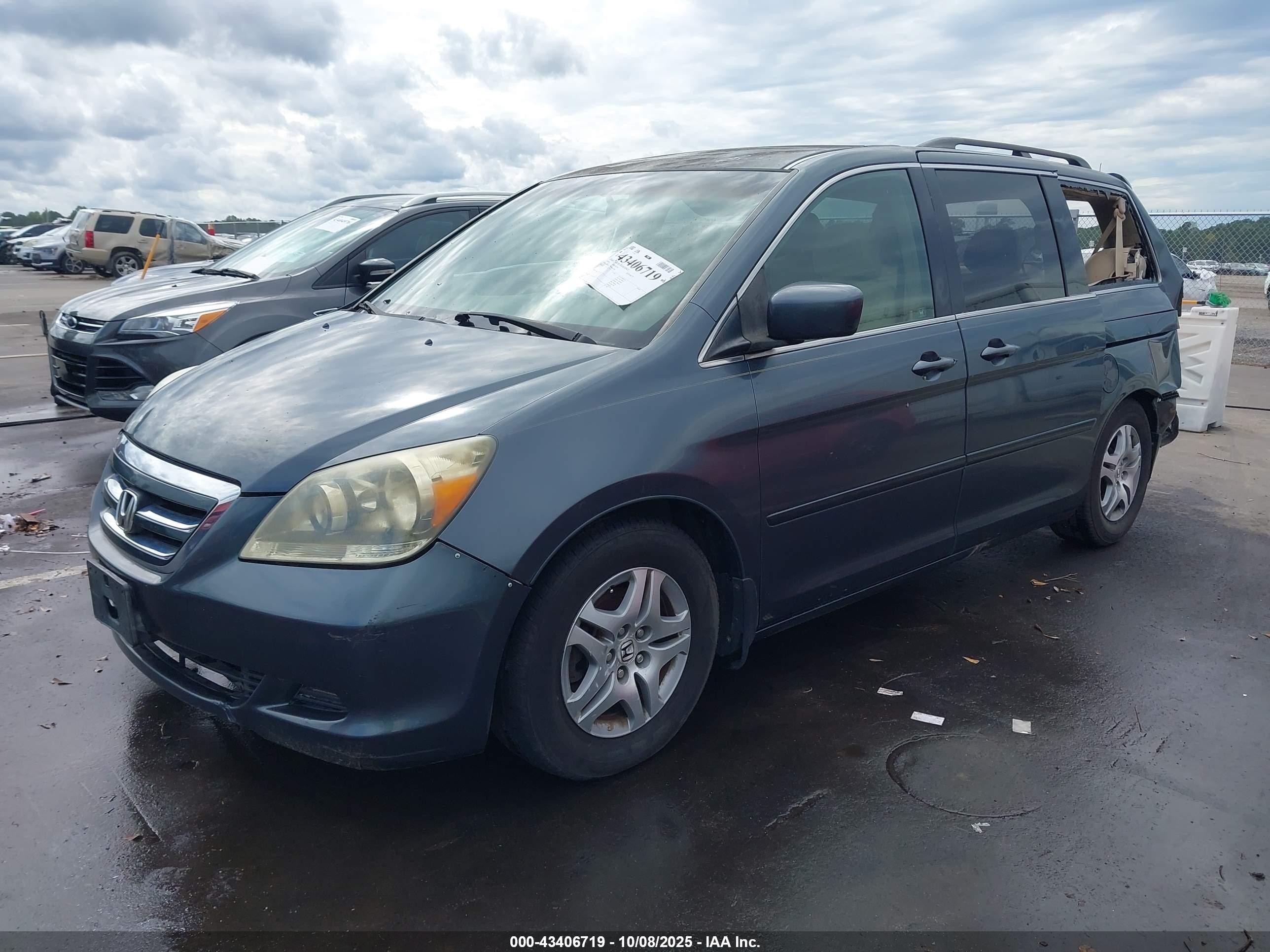 2006 Honda Odyssey Ex Gray vin: 5FNRL38406B402988