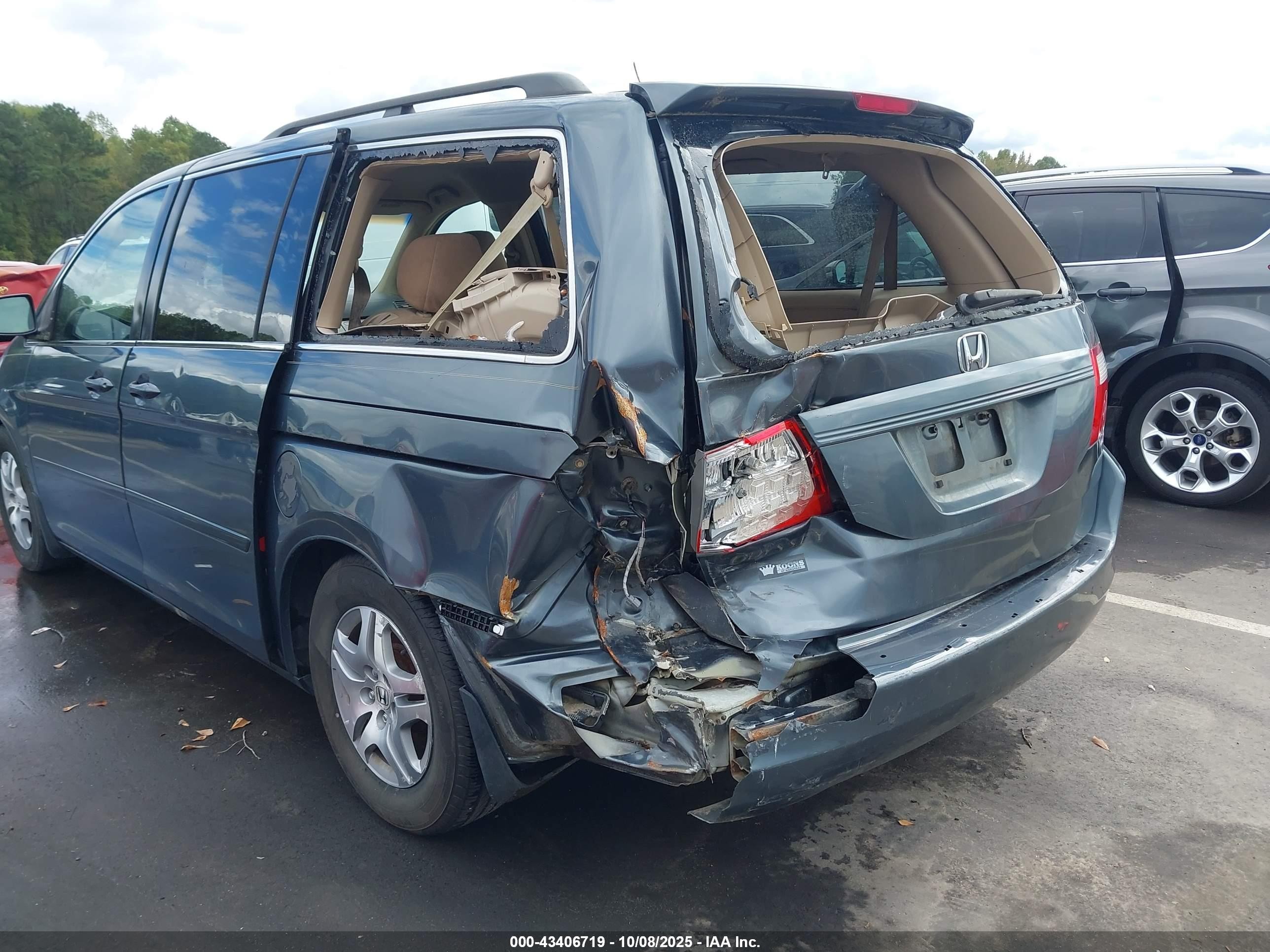 2006 Honda Odyssey Ex Gray vin: 5FNRL38406B402988