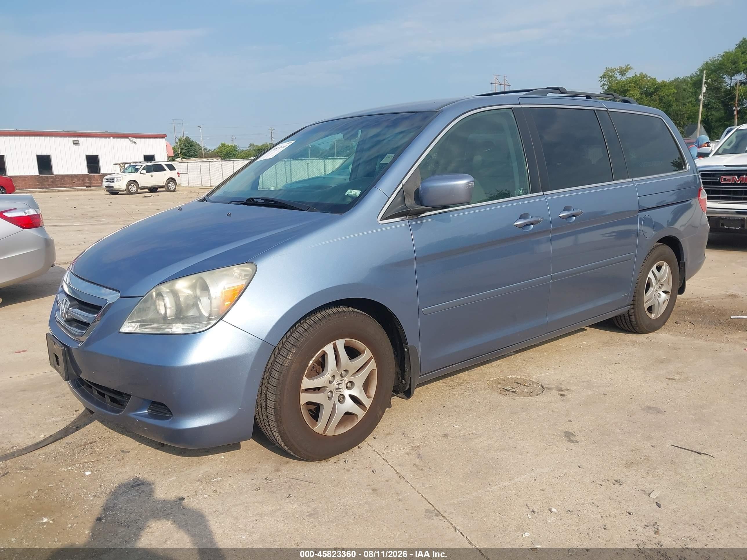 2007 Honda Odyssey Ex Light Blue vin: 5FNRL38407B028528