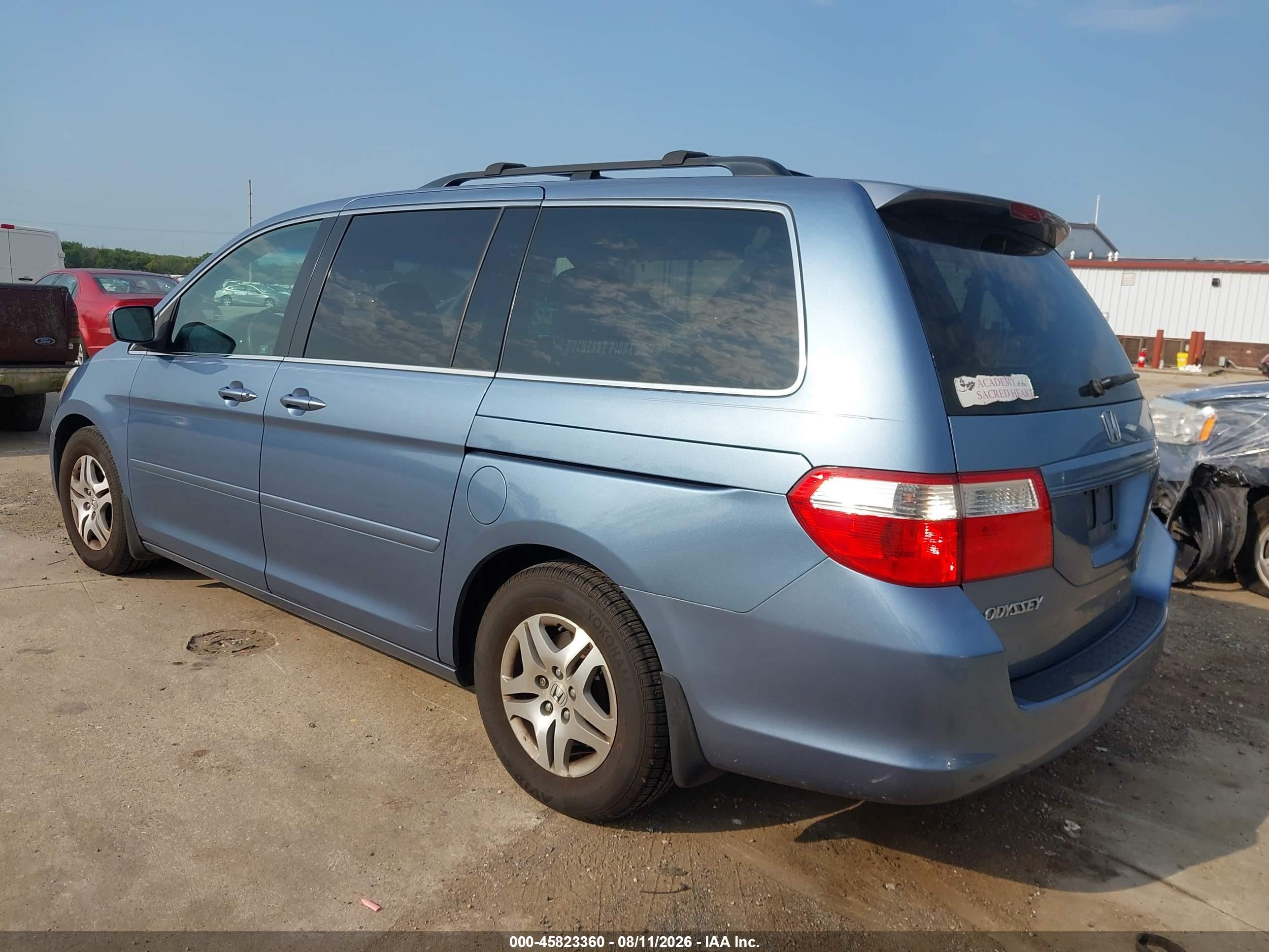 2007 Honda Odyssey Ex Light Blue vin: 5FNRL38407B028528