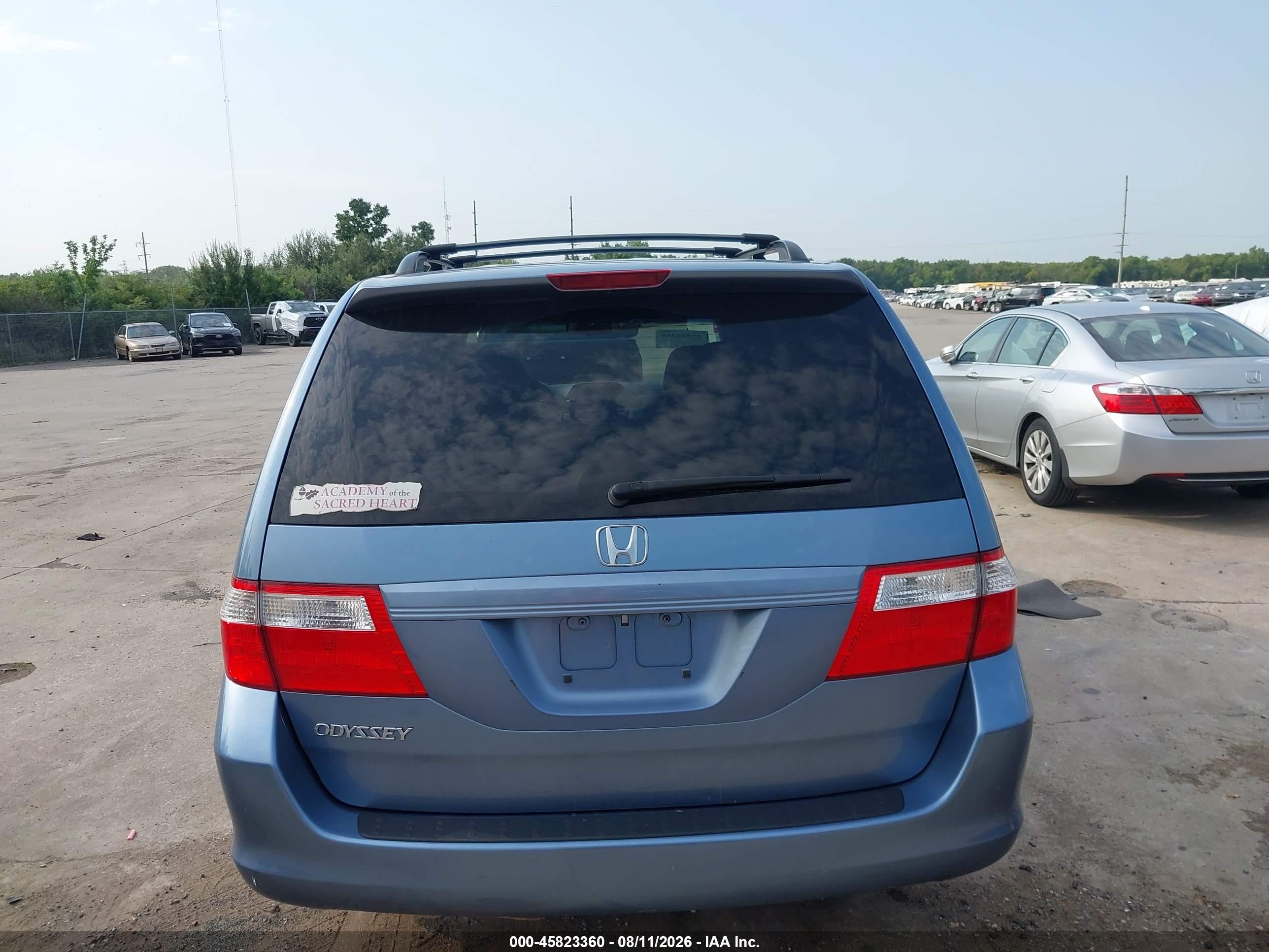 2007 Honda Odyssey Ex Light Blue vin: 5FNRL38407B028528