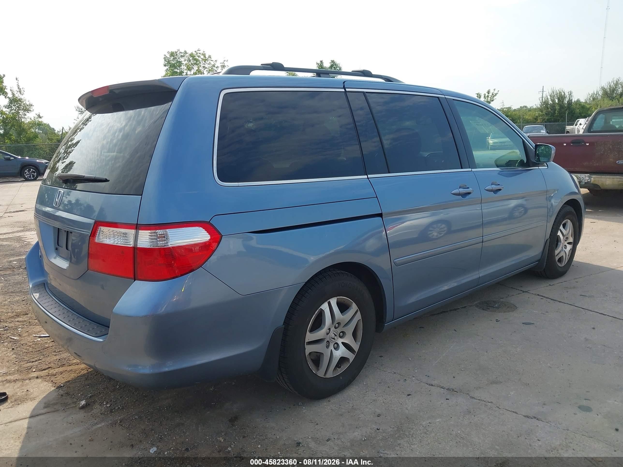 2007 Honda Odyssey Ex Light Blue vin: 5FNRL38407B028528