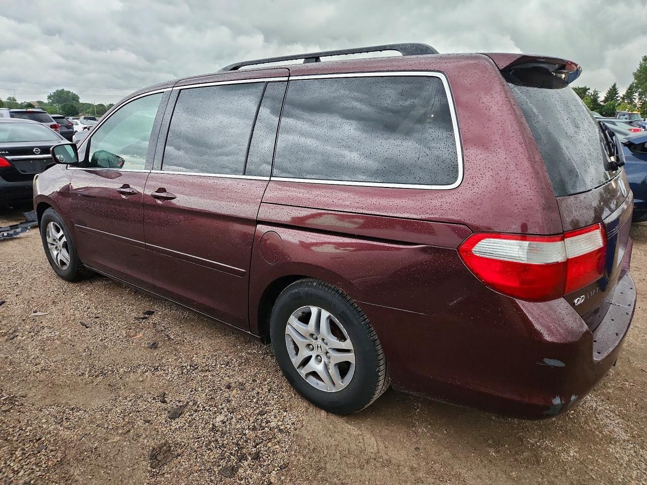 2007 Honda Odyssey Ex Maroon vin: 5FNRL38407B040209