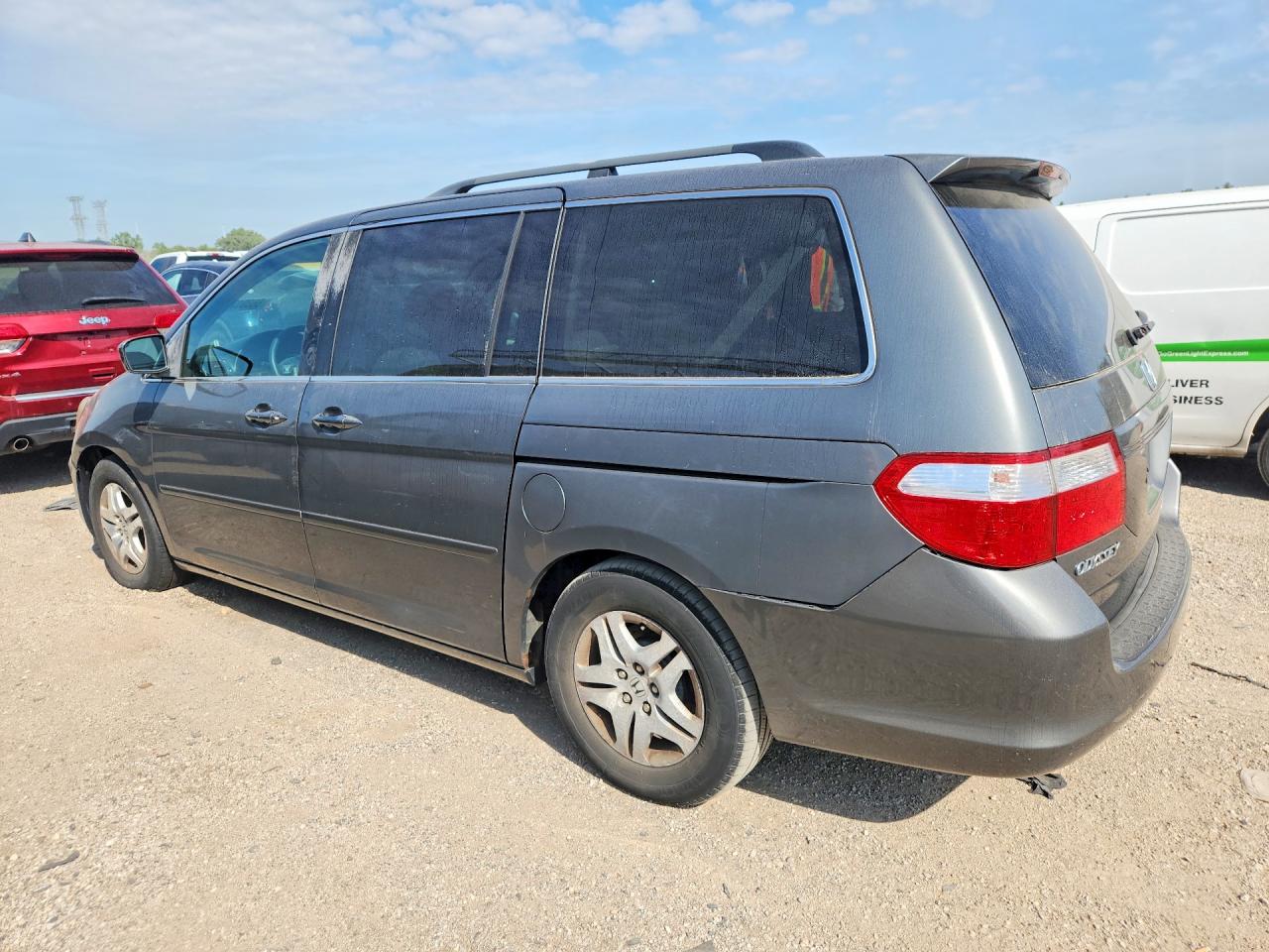2007 Honda Odyssey Ex Gray vin: 5FNRL38407B074179