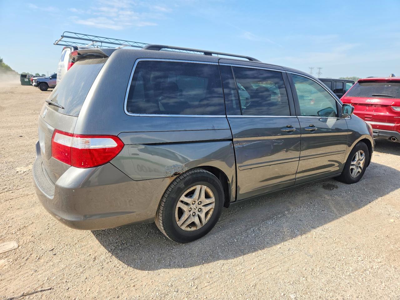 2007 Honda Odyssey Ex Gray vin: 5FNRL38407B074179