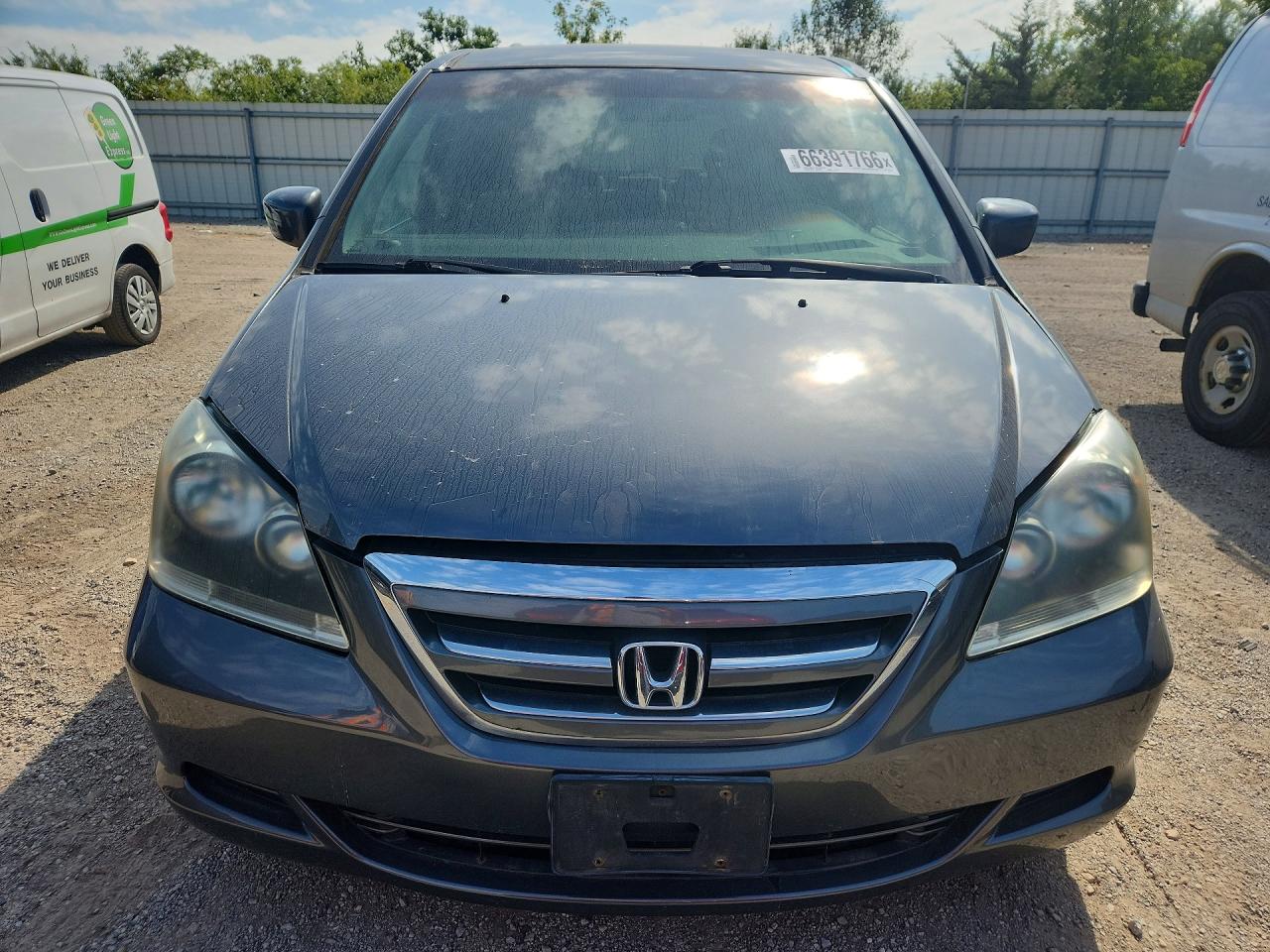2007 Honda Odyssey Ex Gray vin: 5FNRL38407B074179