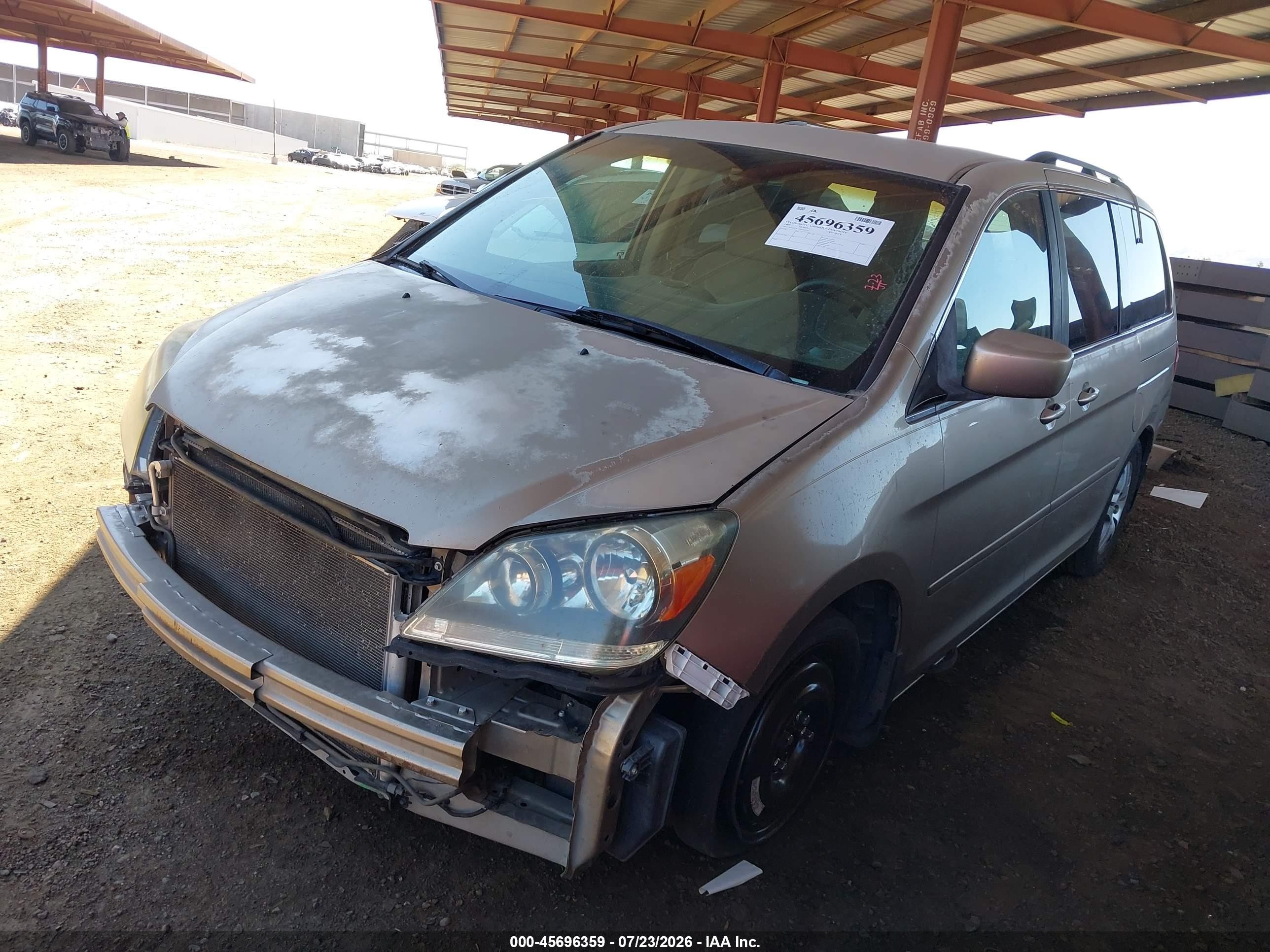 2007 Honda Odyssey Ex Gray vin: 5FNRL38407B409795