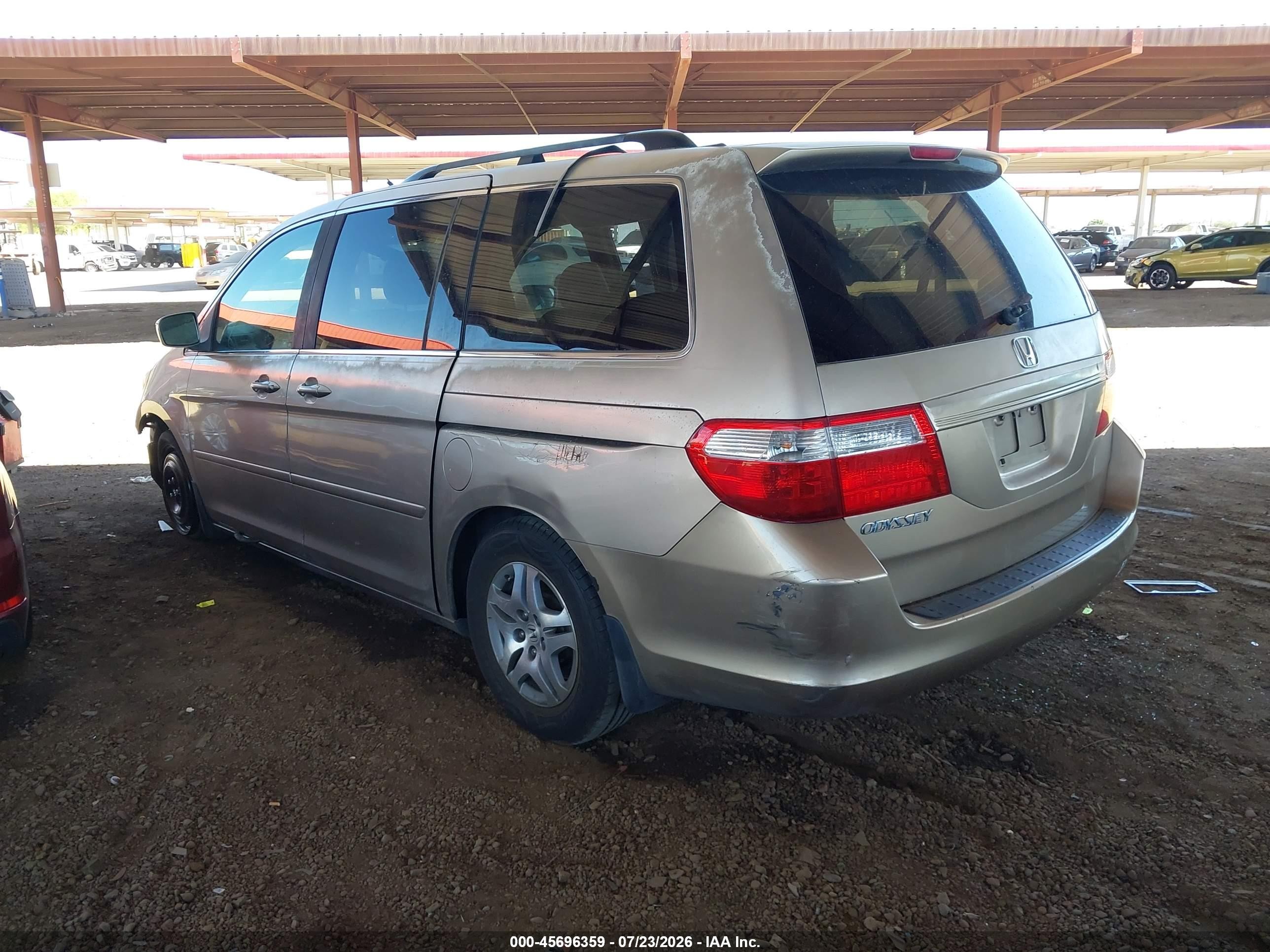 2007 Honda Odyssey Ex Gray vin: 5FNRL38407B409795