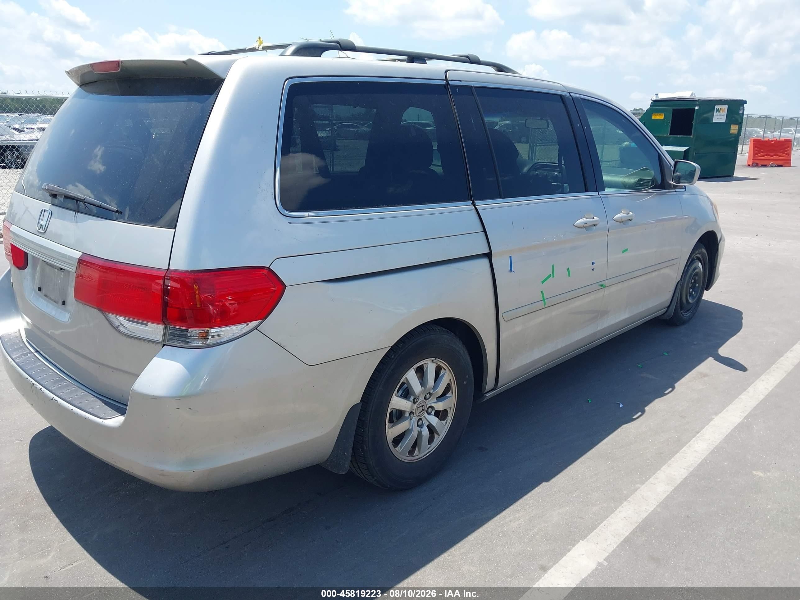 2008 Honda Odyssey Ex Серый vin: 5FNRL38408B033424