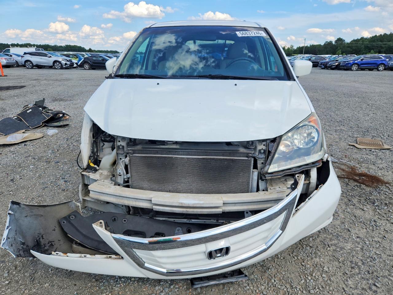 2009 Honda Odyssey Ex White vin: 5FNRL38409B007763