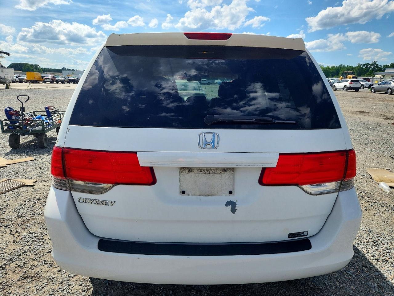 2009 Honda Odyssey Ex White vin: 5FNRL38409B007763