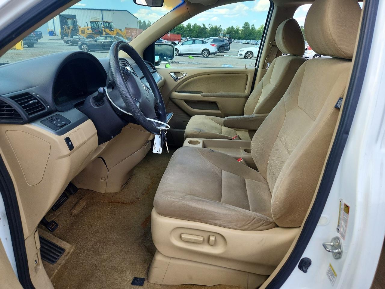 2009 Honda Odyssey Ex White vin: 5FNRL38409B007763