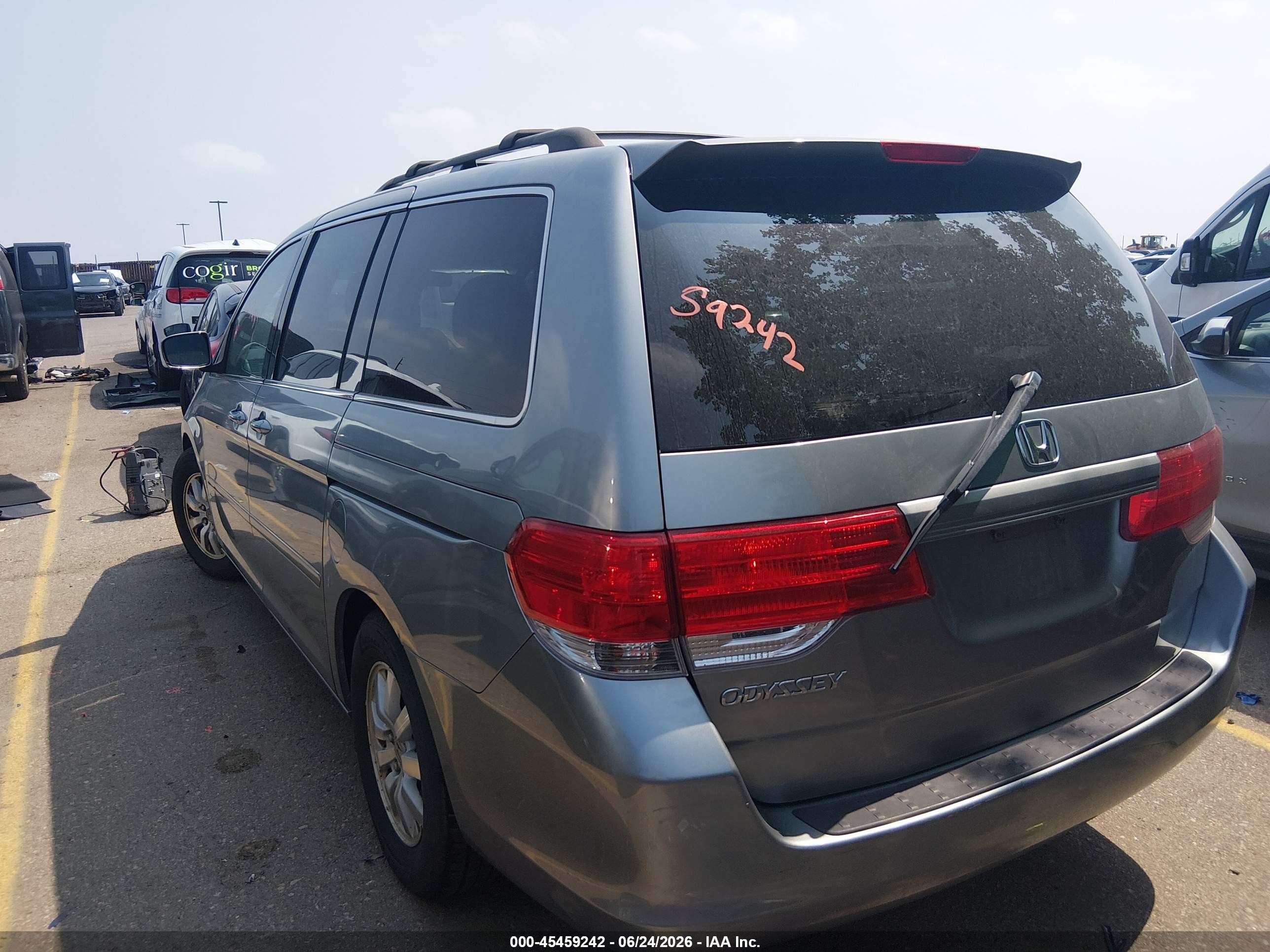 2009 Honda Odyssey Ex Light Blue vin: 5FNRL38409B027009
