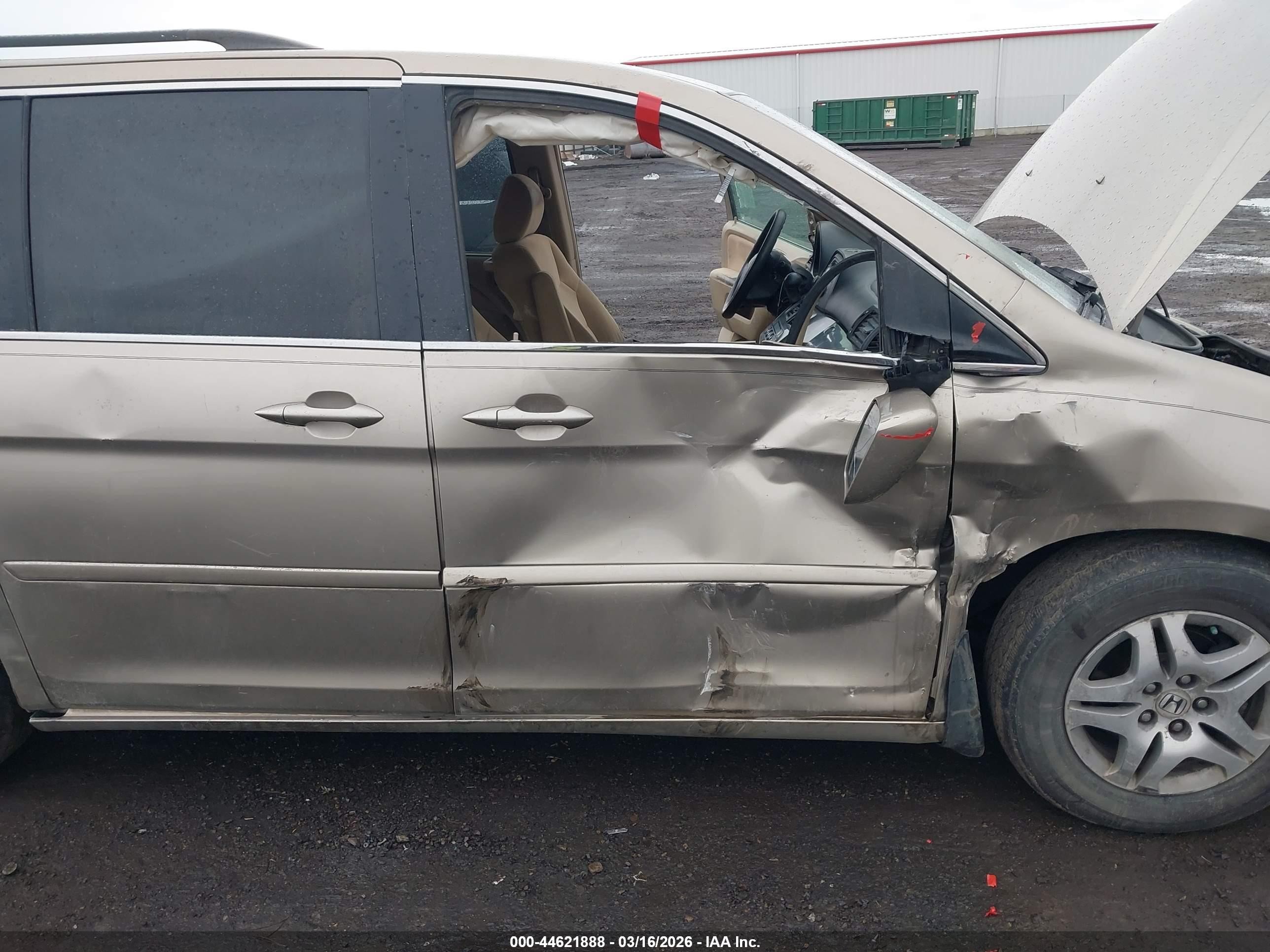 2005 Honda Odyssey Ex Коричневый vin: 5FNRL38415B081767