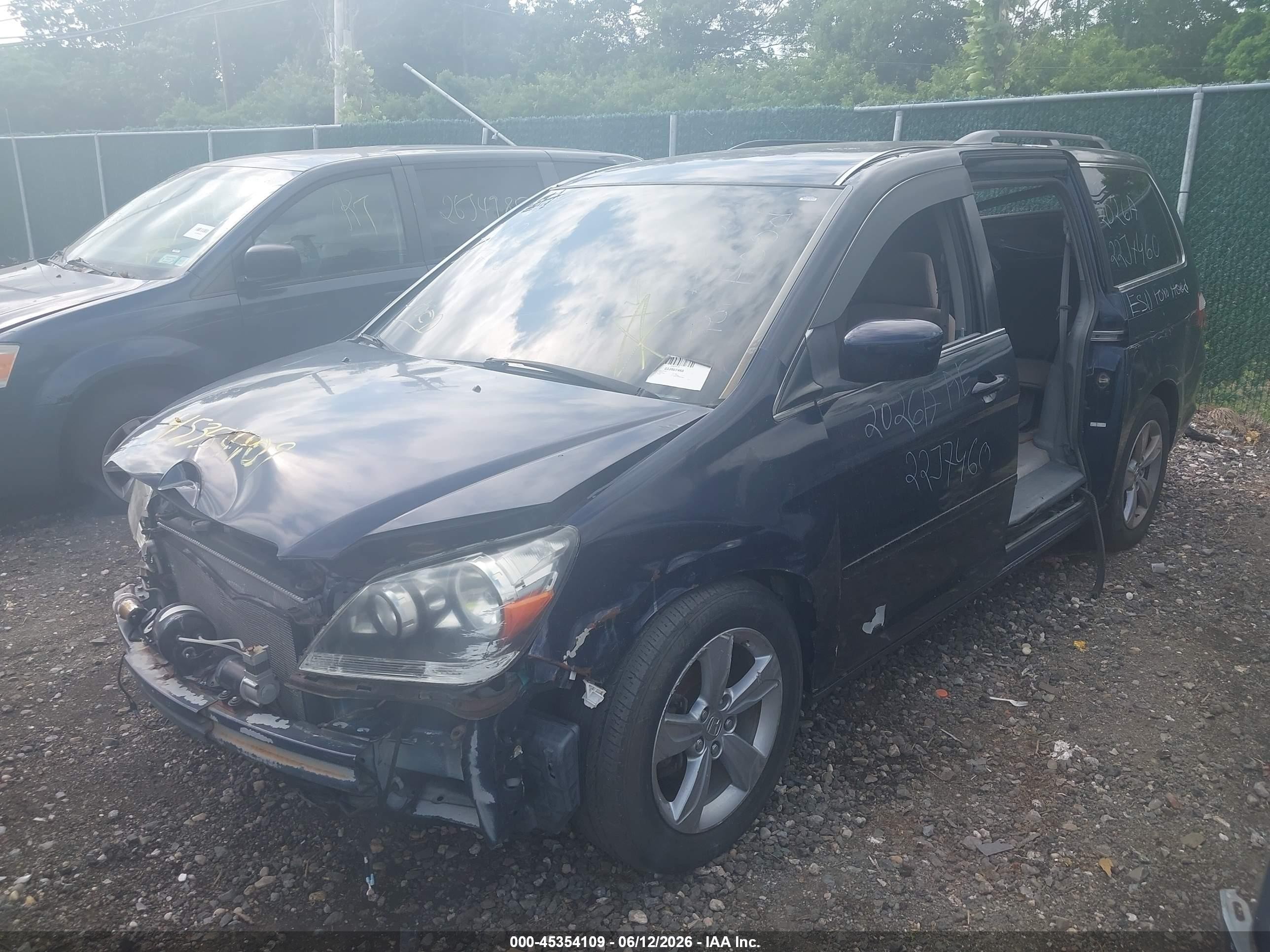 2005 Honda Odyssey Ex Синий vin: 5FNRL38415B135584