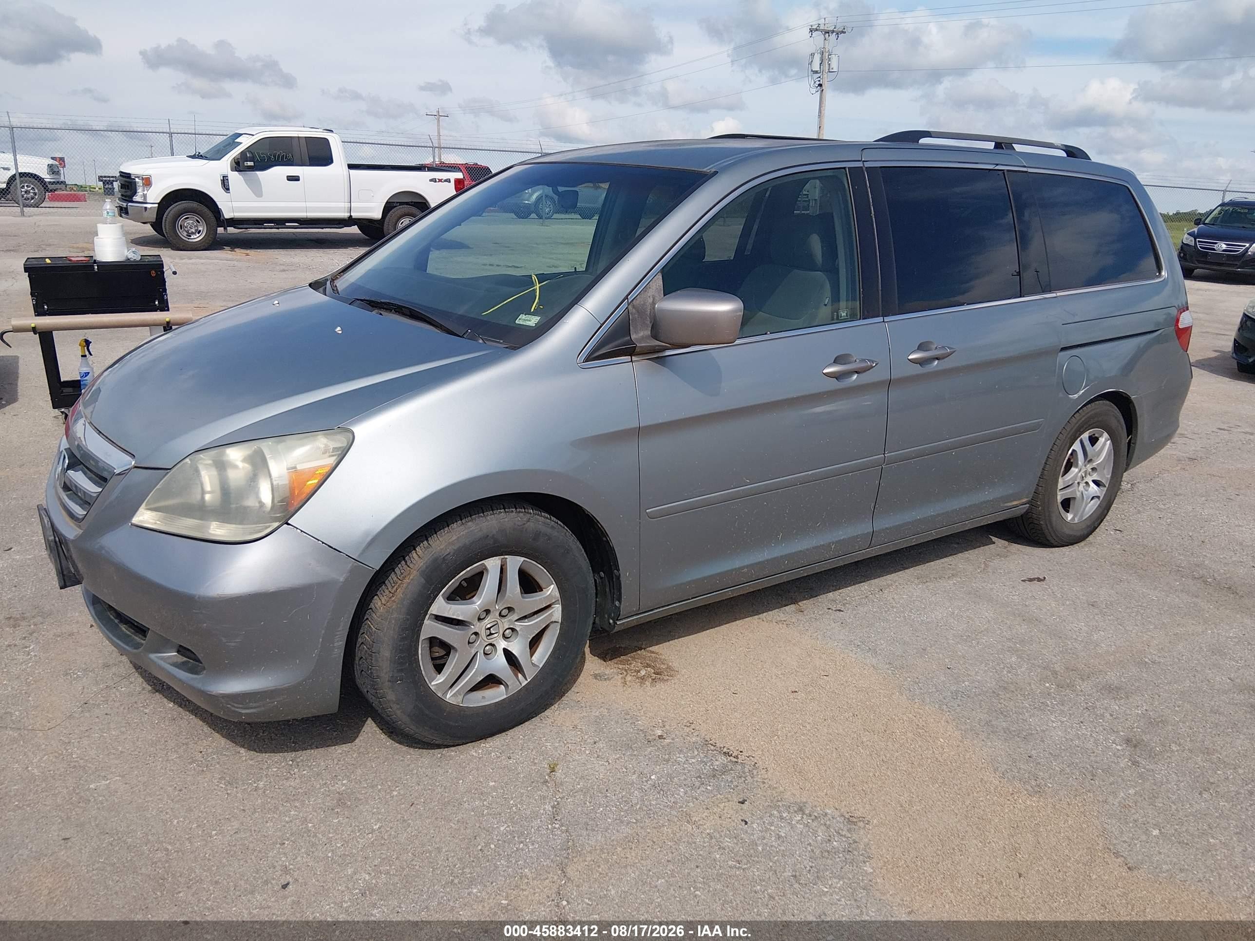 2006 Honda Odyssey Ex Blue vin: 5FNRL38416B031355