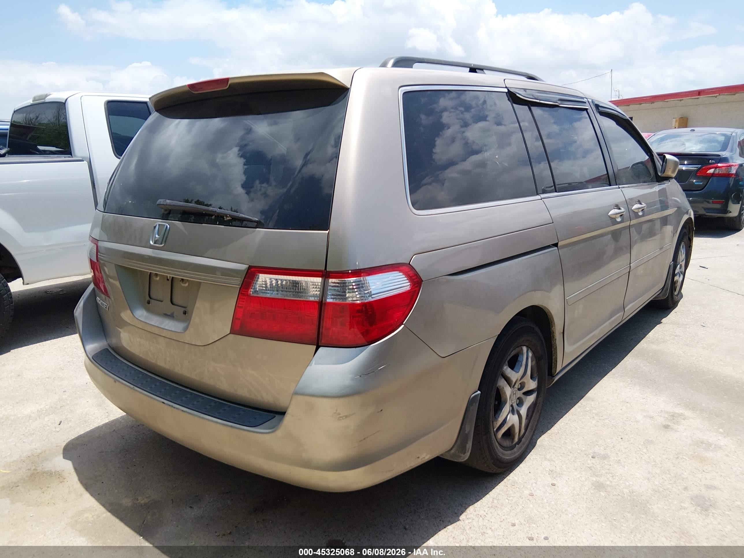 2006 Honda Odyssey Ex Beige vin: 5FNRL38416B039844