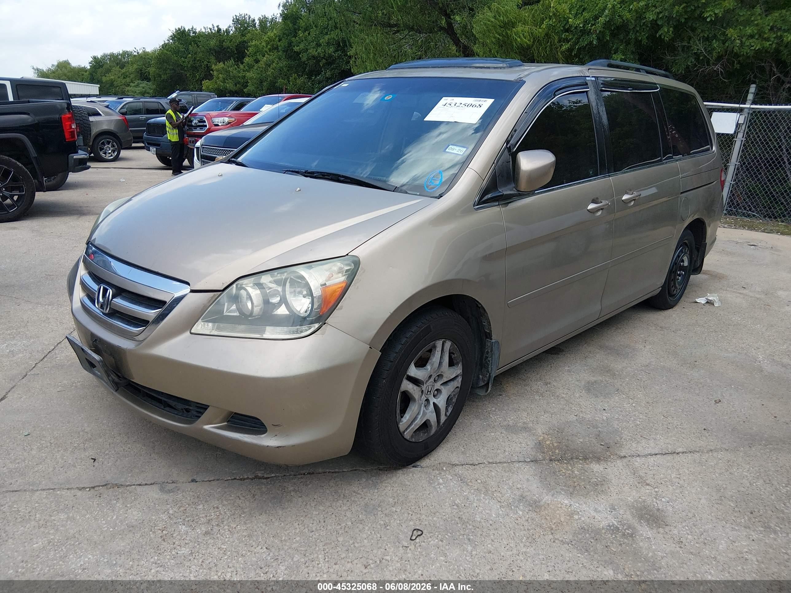2006 Honda Odyssey Ex Beige vin: 5FNRL38416B039844