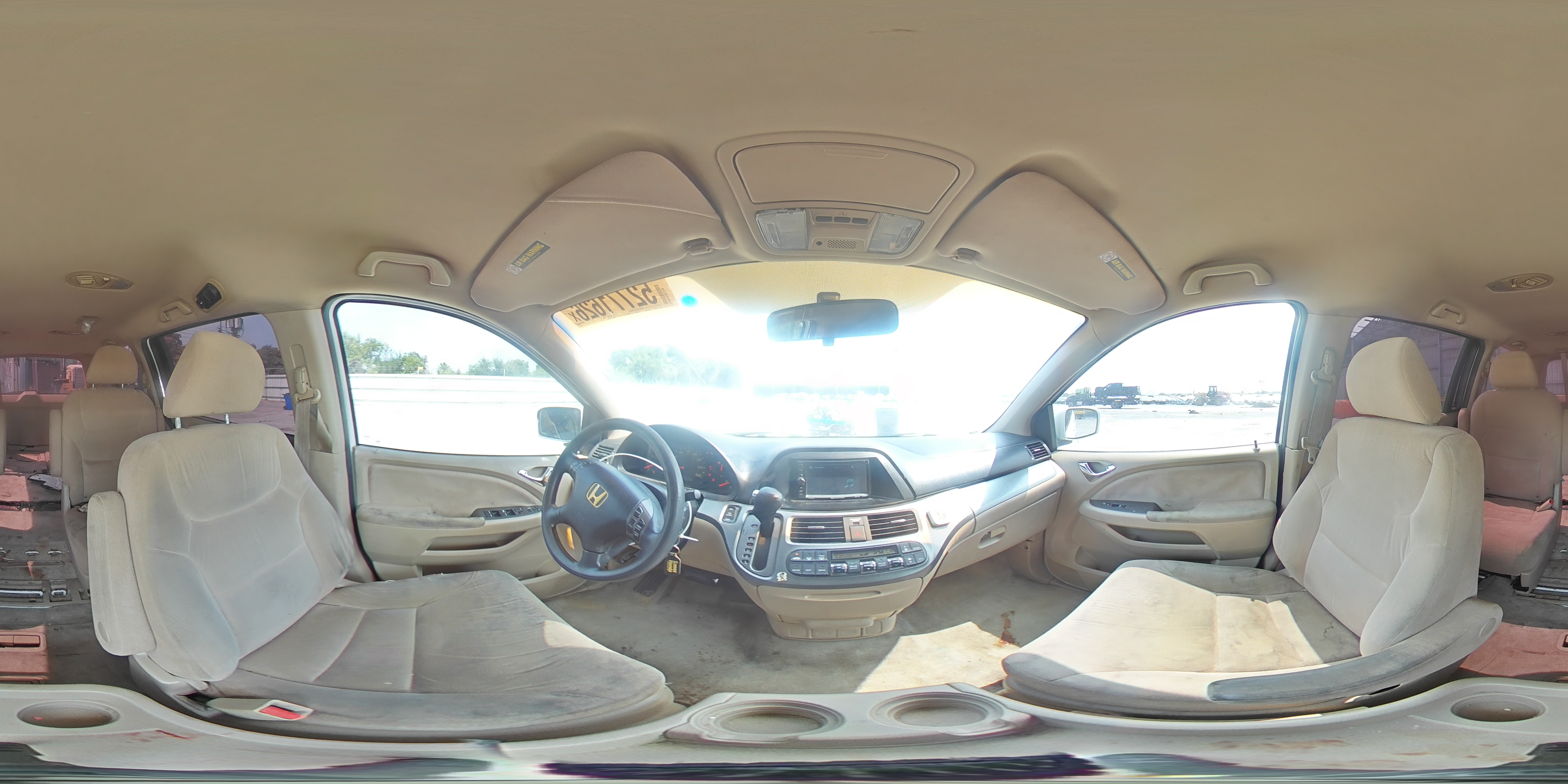 2007 Honda Odyssey Ex White vin: 5FNRL38417B013214