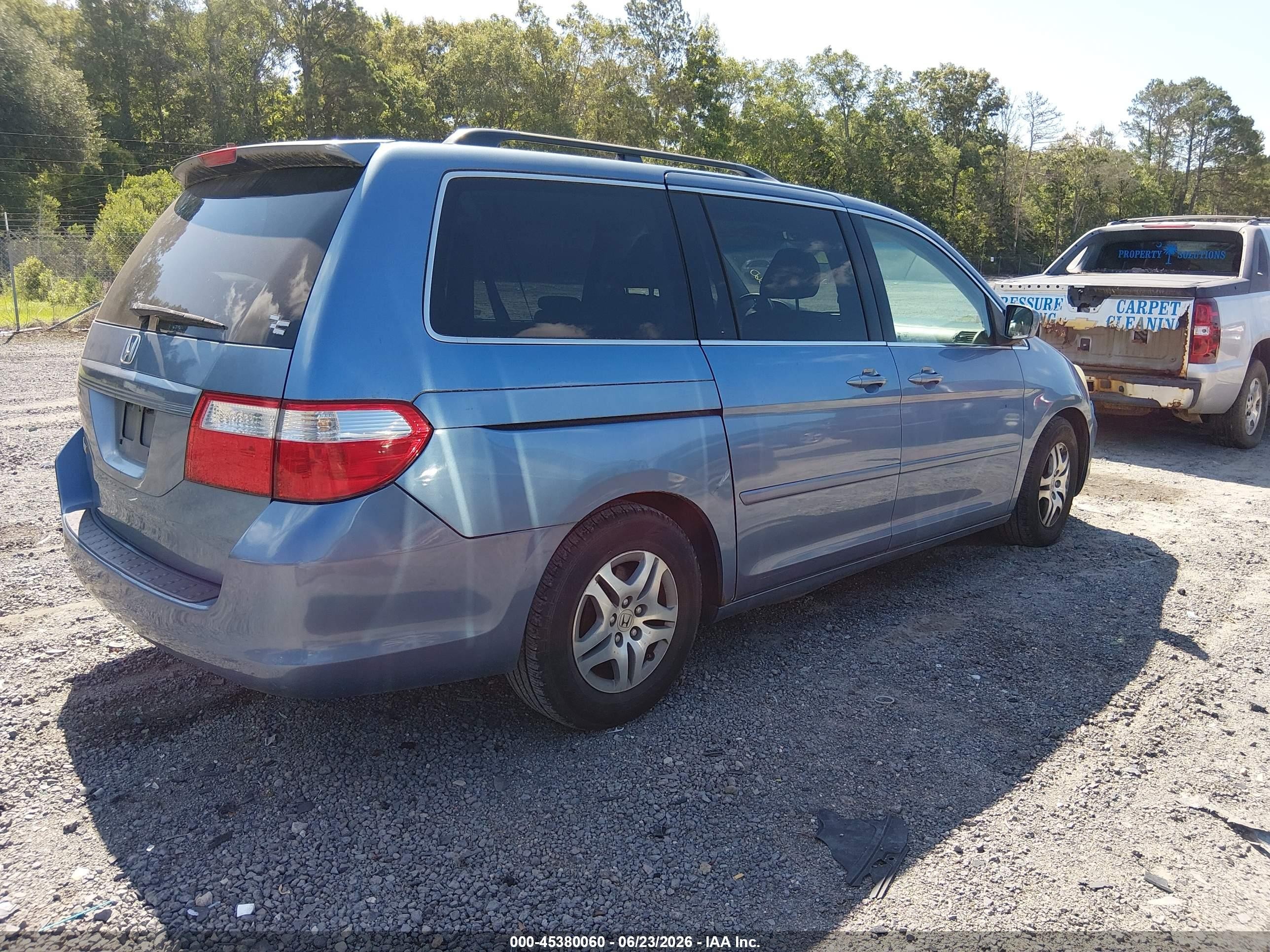 2007 Honda Odyssey Ex Blue vin: 5FNRL38417B032684