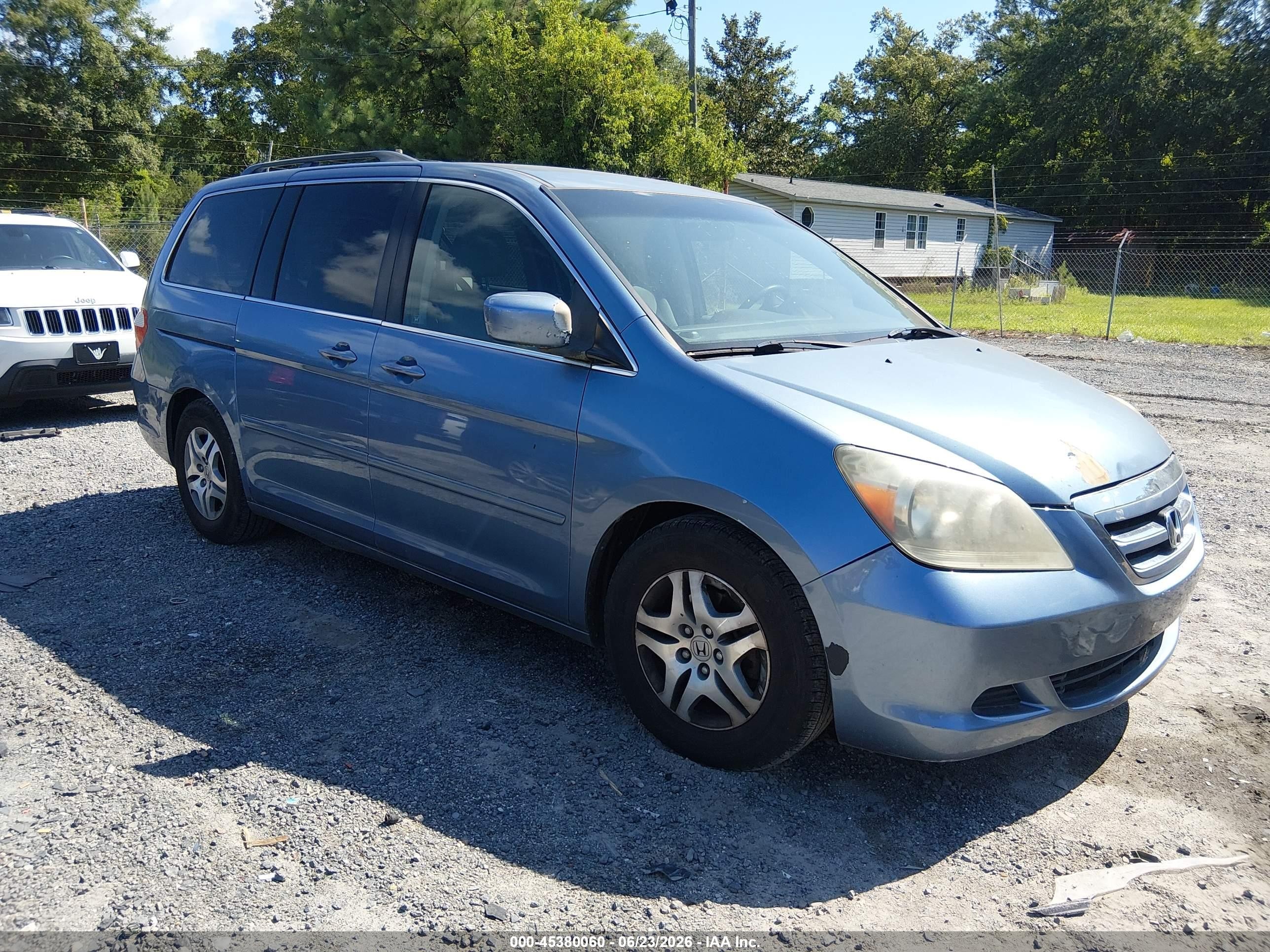2007 Honda Odyssey Ex Blue vin: 5FNRL38417B032684