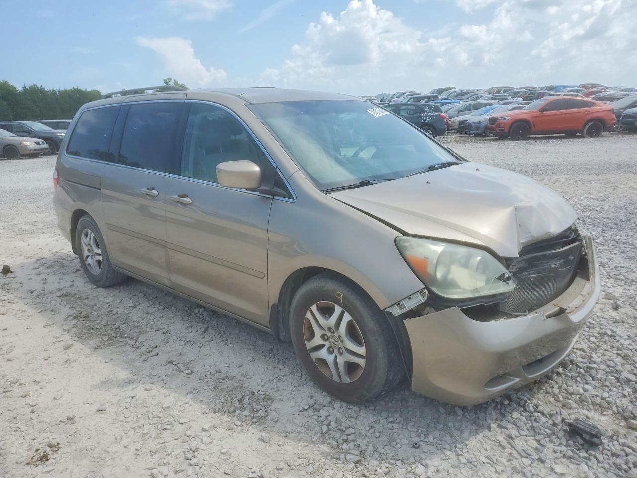 2007 Honda Odyssey Ex Beige vin: 5FNRL38417B046553