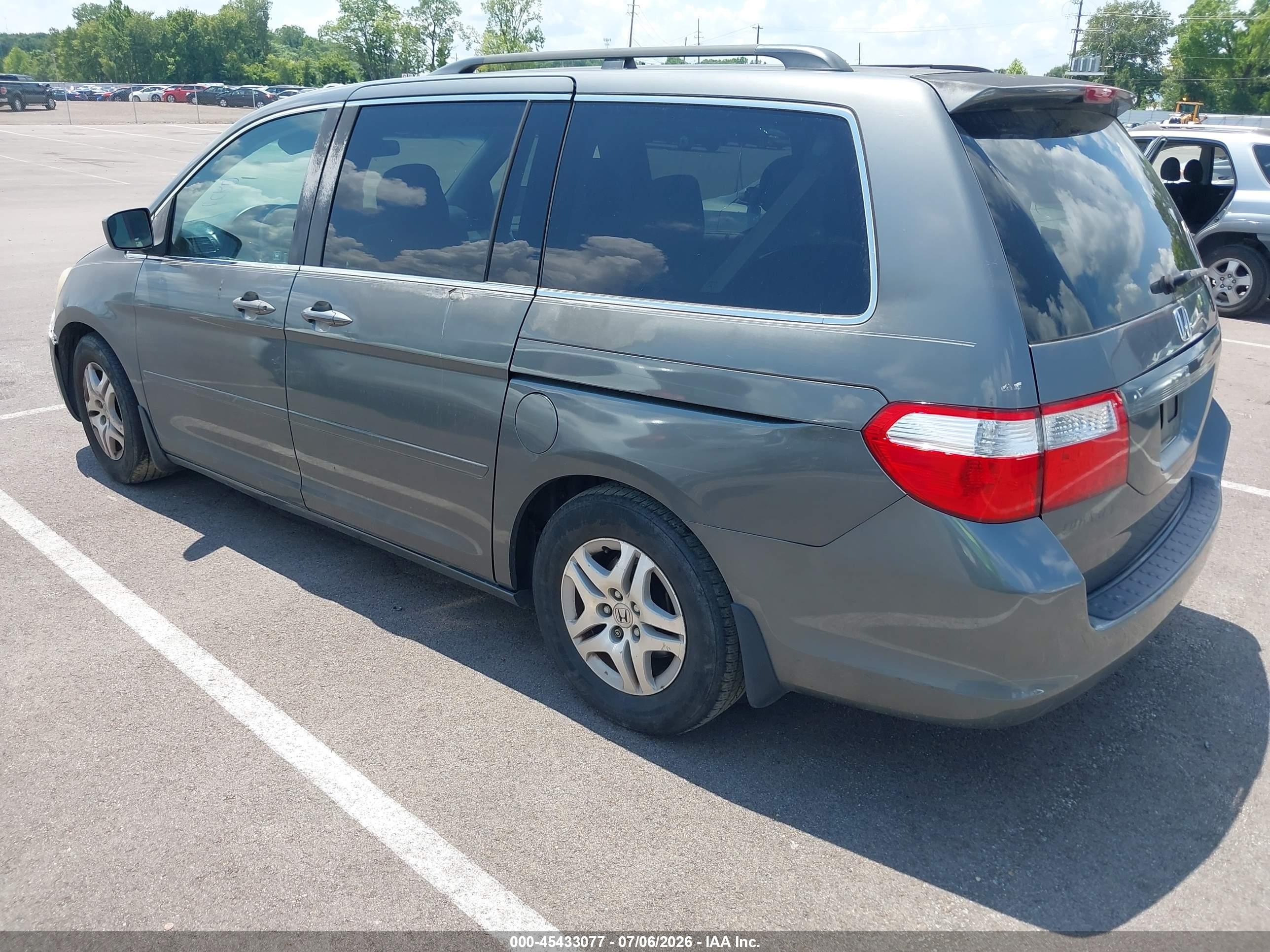 2007 Honda Odyssey Ex Gray vin: 5FNRL38417B074367