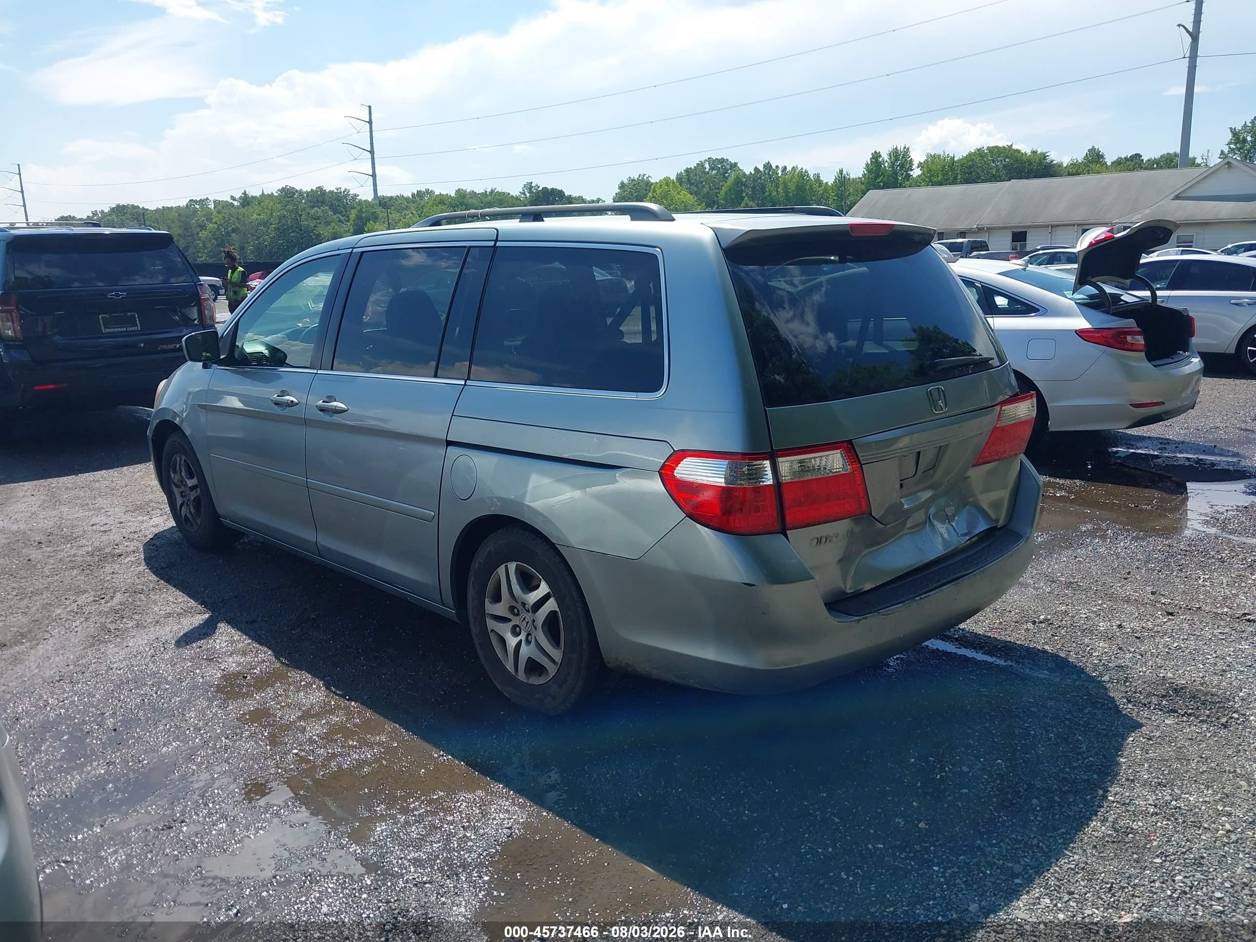 2007 Honda Odyssey Ex Blue vin: 5FNRL38417B078211