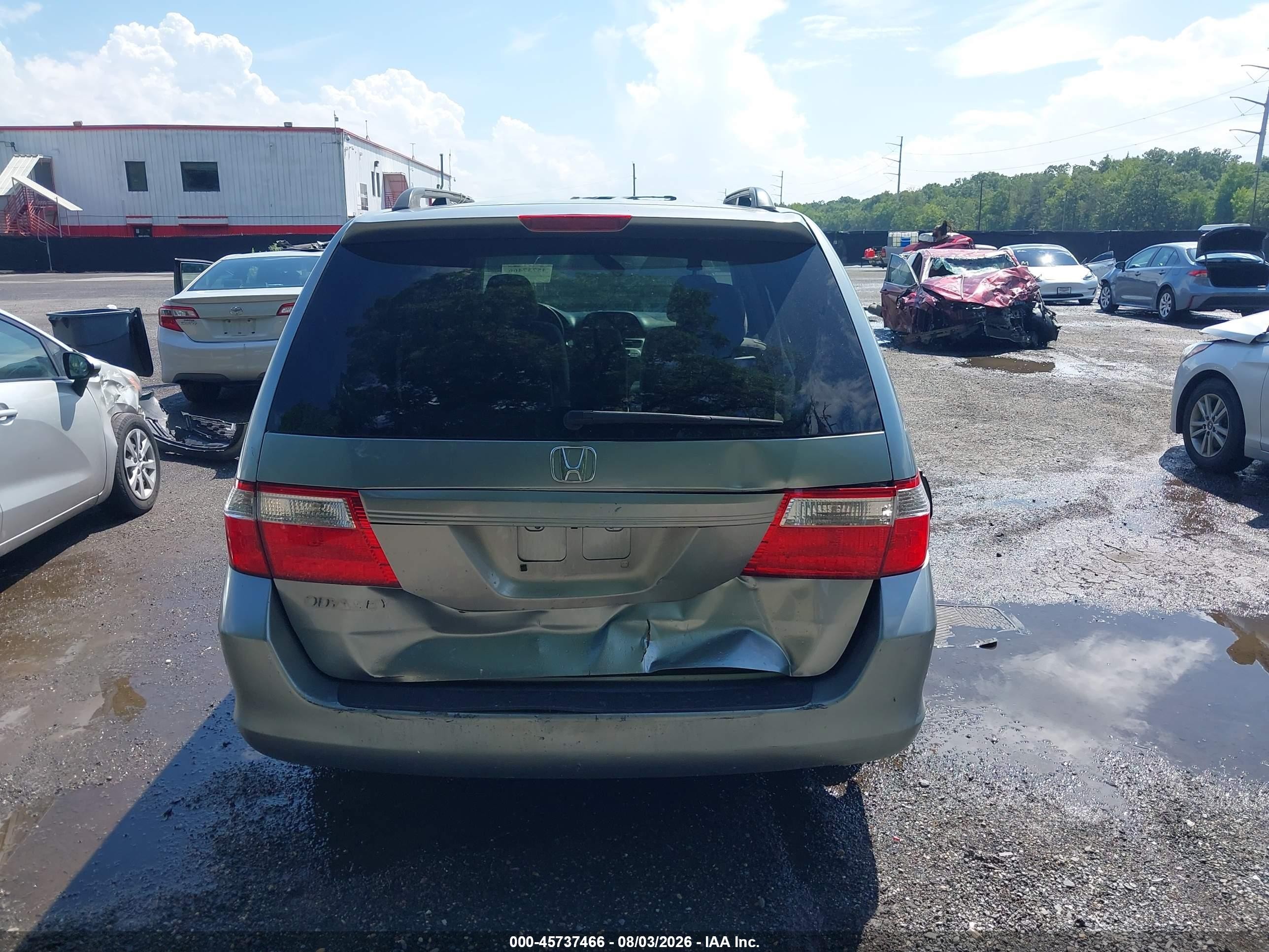 2007 Honda Odyssey Ex Blue vin: 5FNRL38417B078211