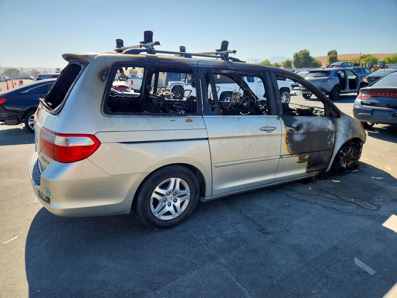2007 Honda Odyssey Ex Серебряный vin: 5FNRL38417B095011